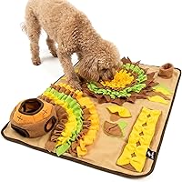 LuxiPets Large Dog Snuffle Mat 31x24in - Interactive Slow Feeder Puzzle Toy for Mental Stimulation, Digestion Support, Washable Non-Slip Fleece