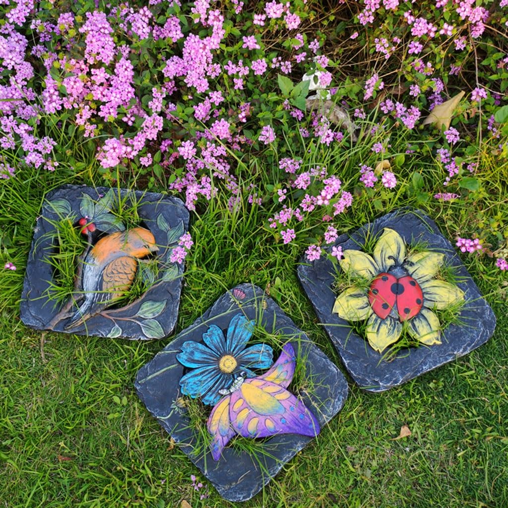 Stepping Stones Kostki brukowe do chodników zewnętrznych Kamienie ogrodowe, odskocznię ogrodową, odskocznię z pięknym wzorem(A1,30cm*30cm*2cm)