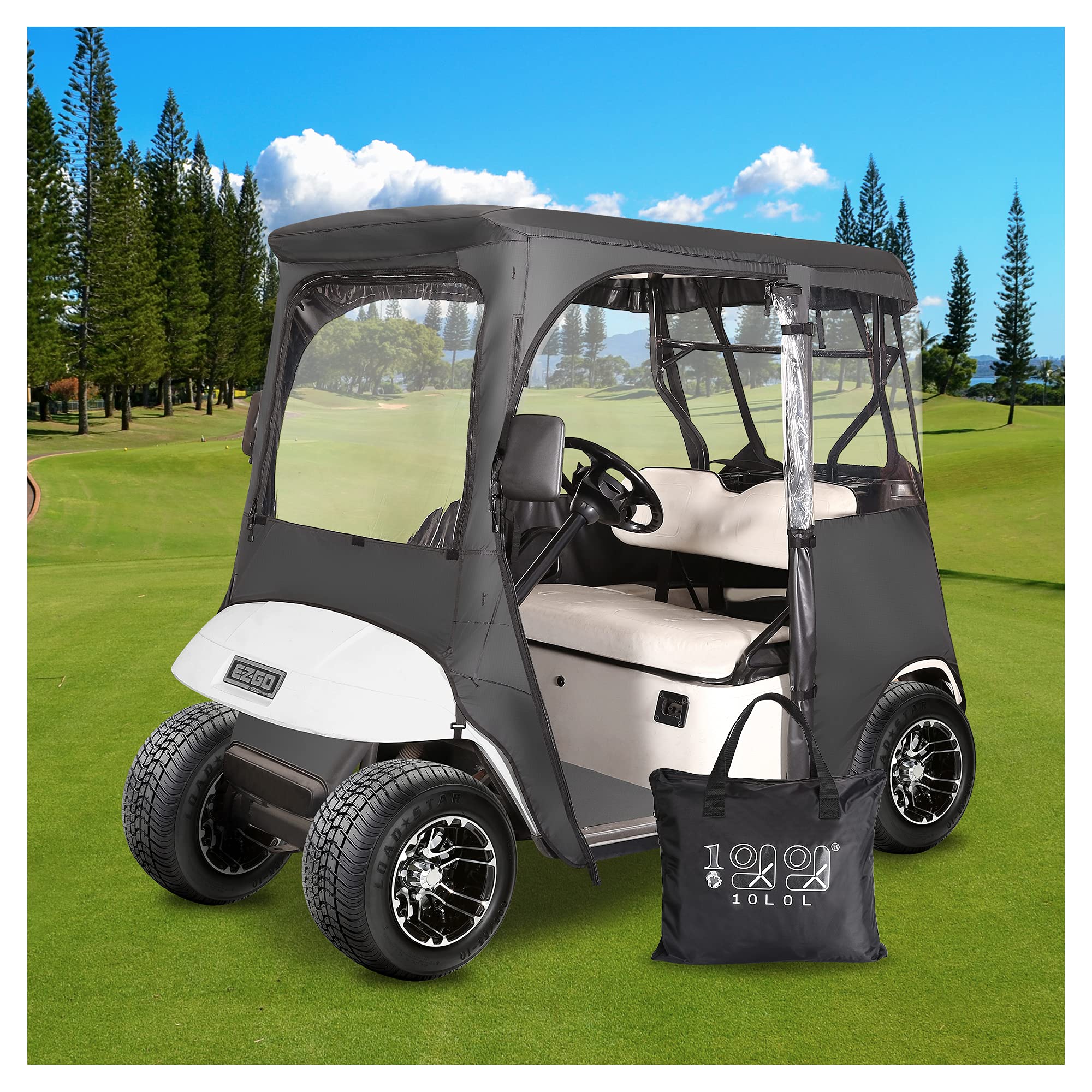 10L0L Golf Cart Deluxe Driving Enclosure 2 Passenger Fits EZGO TXT Golf