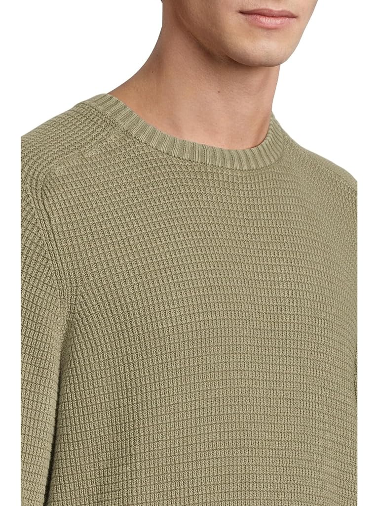 Black L.L.Bean Textured Washed Cotton Sweaters Crewneck