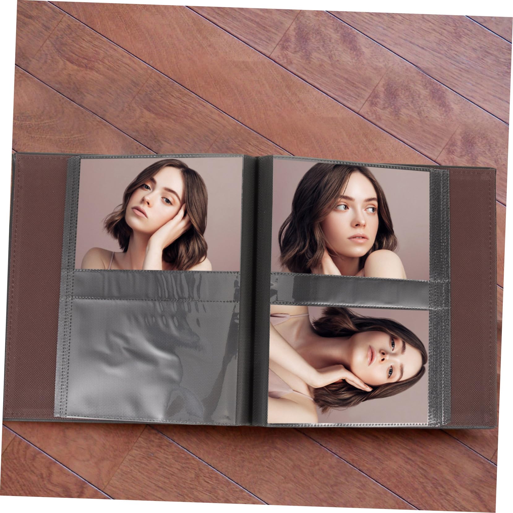 Álbum de Fotos de Cuero Negro, Inserto, para Boda y Cumpleaños, Apertura Fácil, Estilo Libro, Plástico Resistente, Álbum de Recortes para Recuerdos