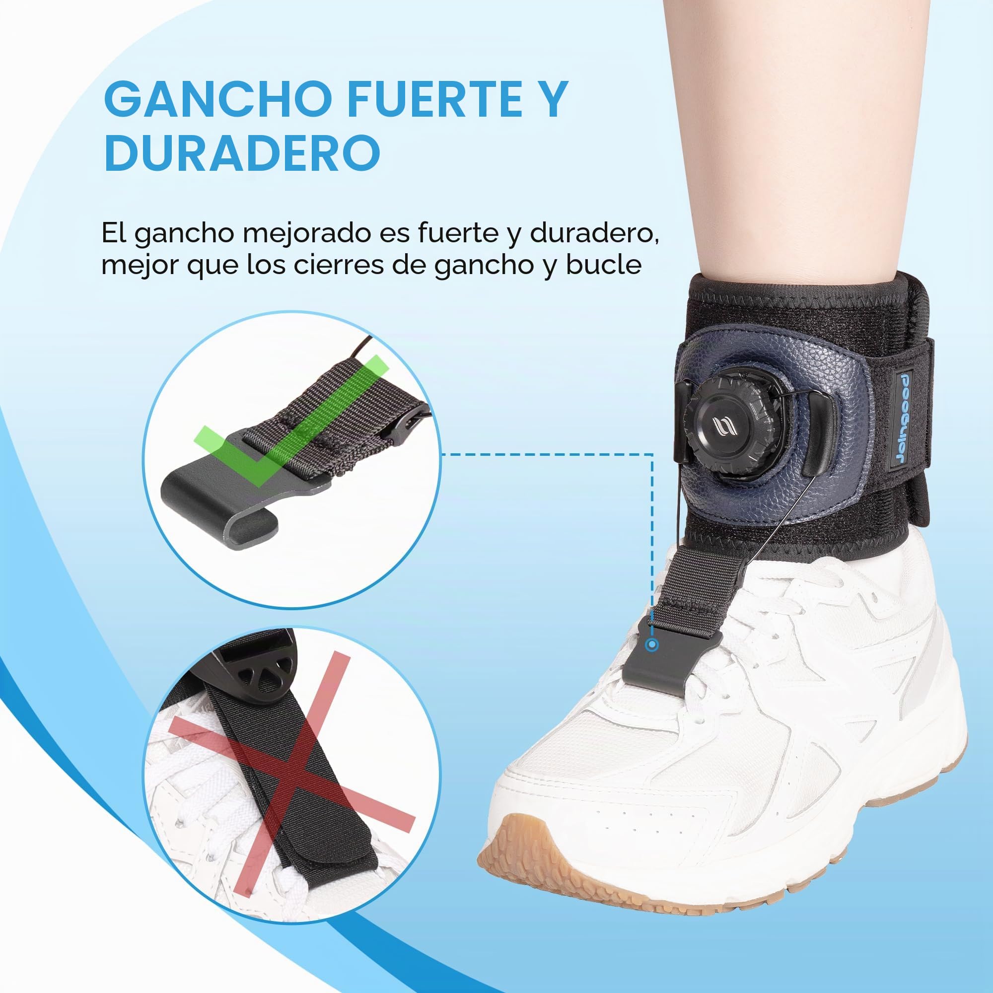 Soporte Caída de Pie Para Caminar con Zapatos con Pomo,Ferula Soporte Para Pie Caido Hacia arriba Ayuda a Levantar Zapatos,Pie Caido Ferula pie Dorsiflexionado,Accidente Cerebrovascular(S/M)