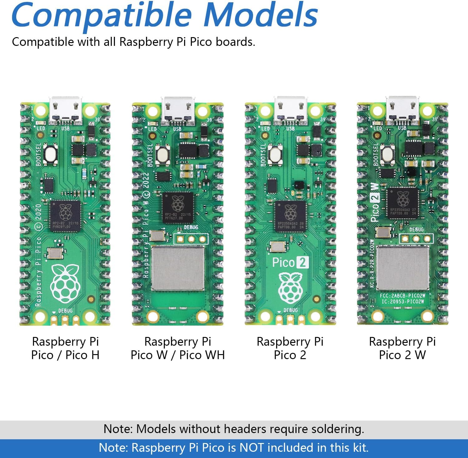 Freenove Breakout Board for Raspberry Pi Pico 1 2 W 2W H WH HAT