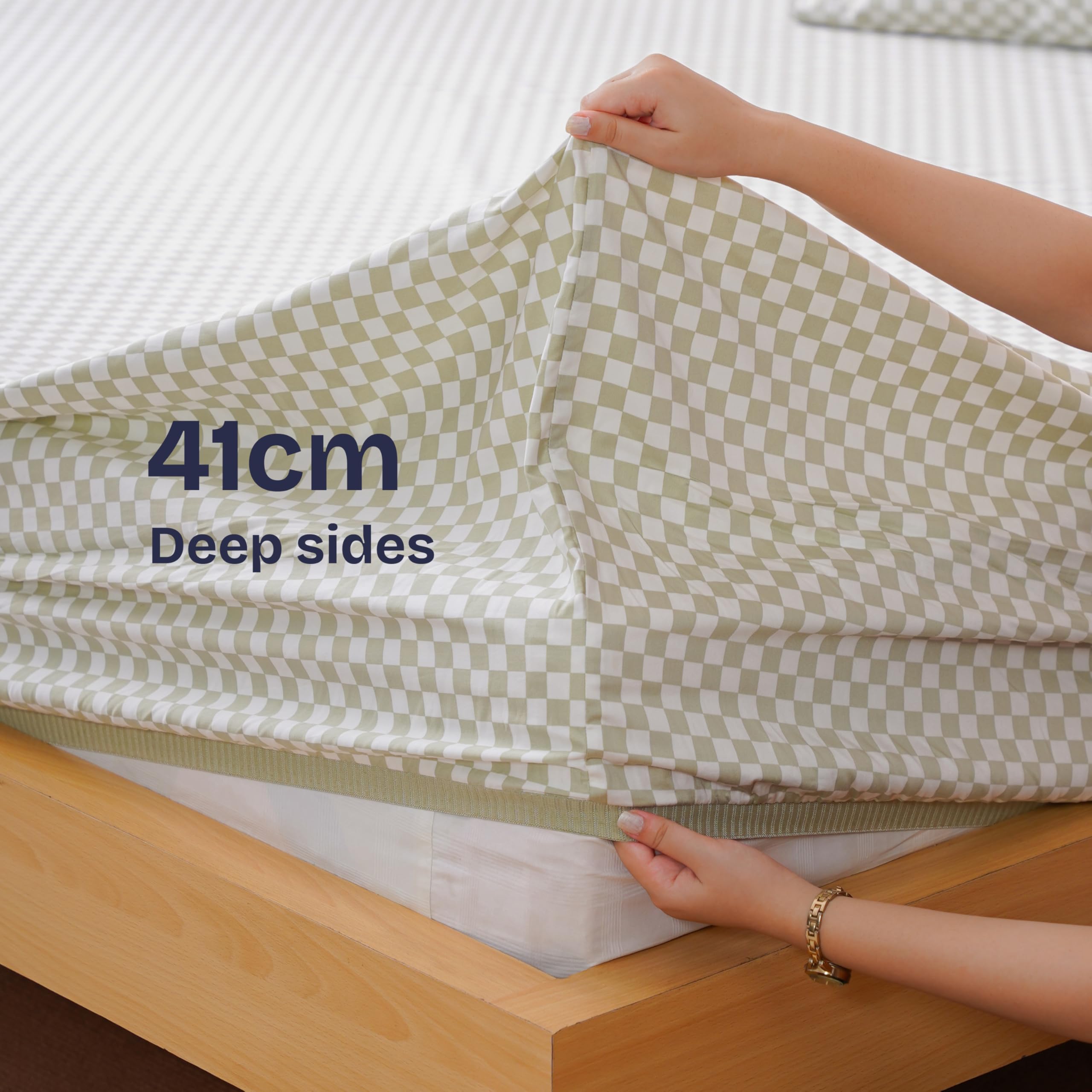 Sheet Story Bamboo Double Fitted Sheet, 41cm Deep Pocket, 400 Thread Count, Hypoallergenic - Image 2
