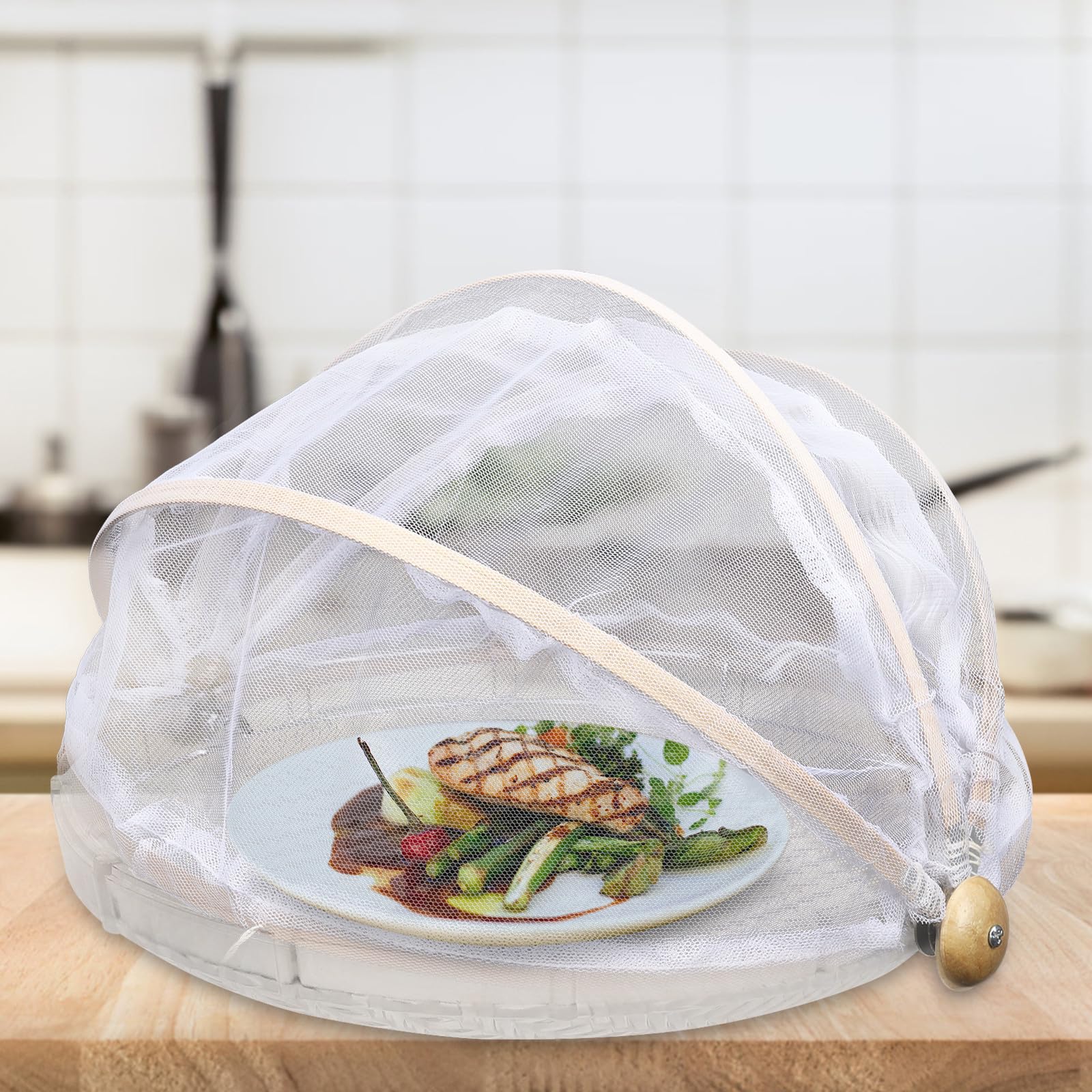 Gatuida Cestino per Essiccazione Alimenti in Bambù Rete, Superficie Liscia e Confortevole, per Snack e Antipasti, Picnic e Apparecchiatura Tavola