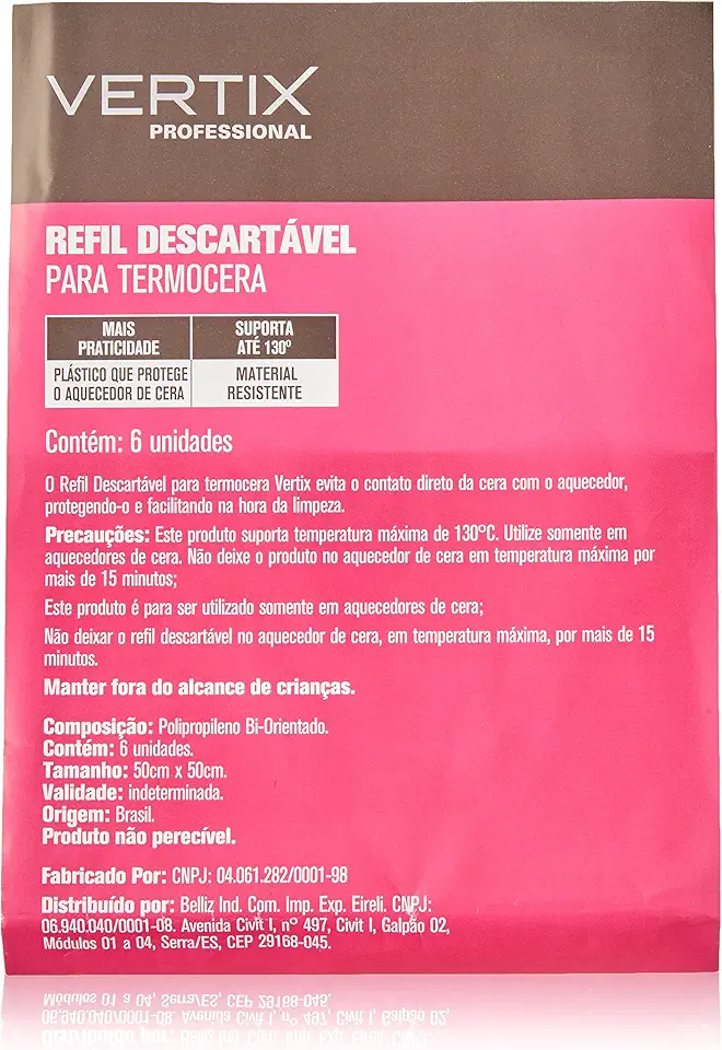 Vertix Refil Descartável Para Termocera 6Pcs