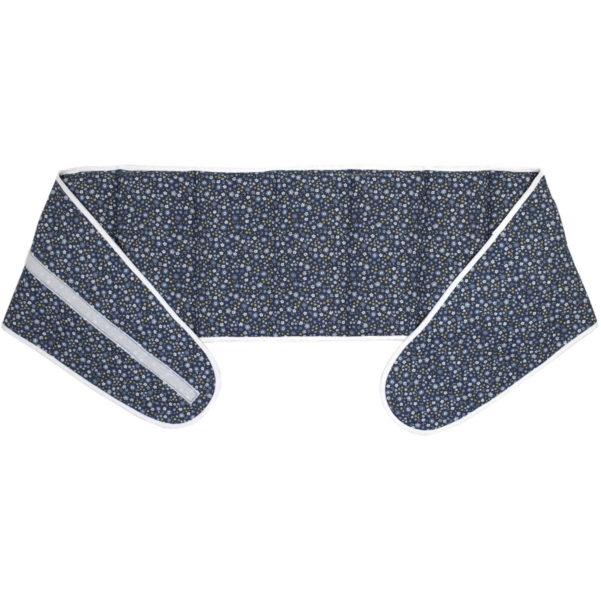 Cuscino termico cintura, semi di grano e segale bio (Lunghezza totale: 135cm, Fiorellini, Cotone Bio) Grande cuscino riscaldabile, caldo e freddo - microonde, forno e frigorifero