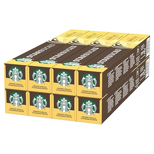Immagine del prodotto STARBUCKS di Nespresso, Tostatura Chiara, Bevanda con caffè e aroma alla Vaniglia 8 x 10 (80 Capsules)