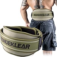 MANUEKLEAR Weight Lifting Belt for Men & Women - Quick Lock Back Support for Powerlifting, Squats, CrossFit, Breathable & Adjustable