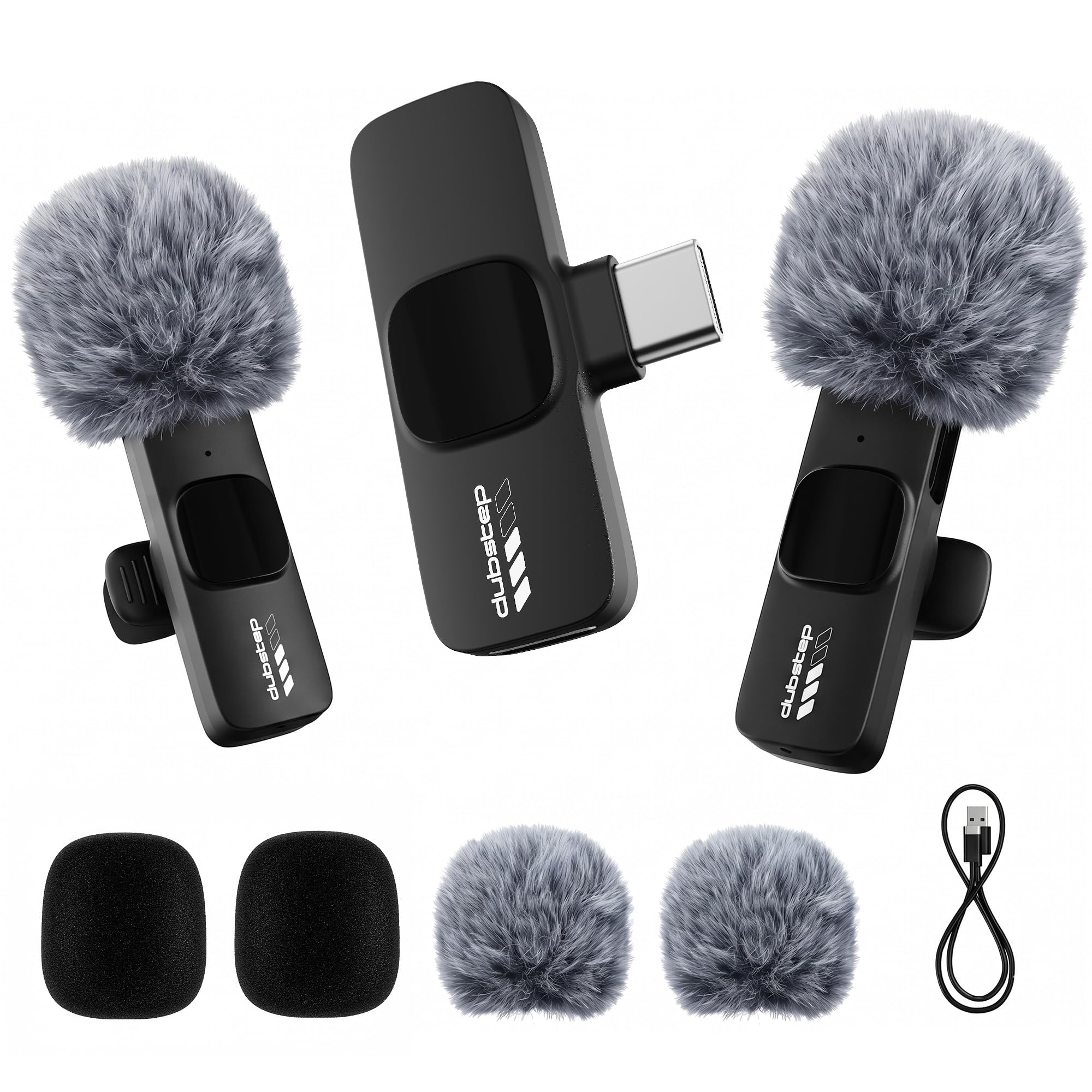 Dubstep Voxpop V2 Dual Wireless Microphone USB-C, Lavalier Mic with Noise Reduction, 20M Range, 6H Recording, Plug & Play for Reels, Vlogging, Podcast & Content Creation-picture-21