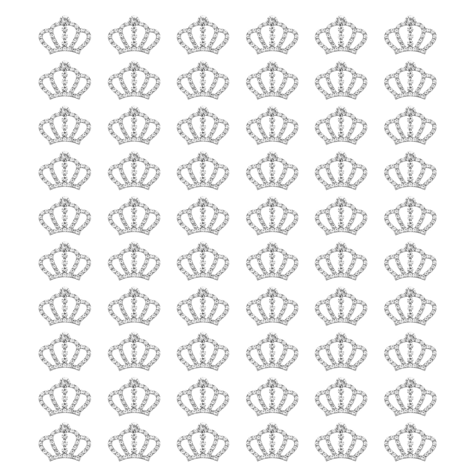 PATIKIL Crown Charms, Mini Metal Rhinestone Crystal Crown Embellishments Bulk DIY Handmade Phone Case Clothes Decor Party