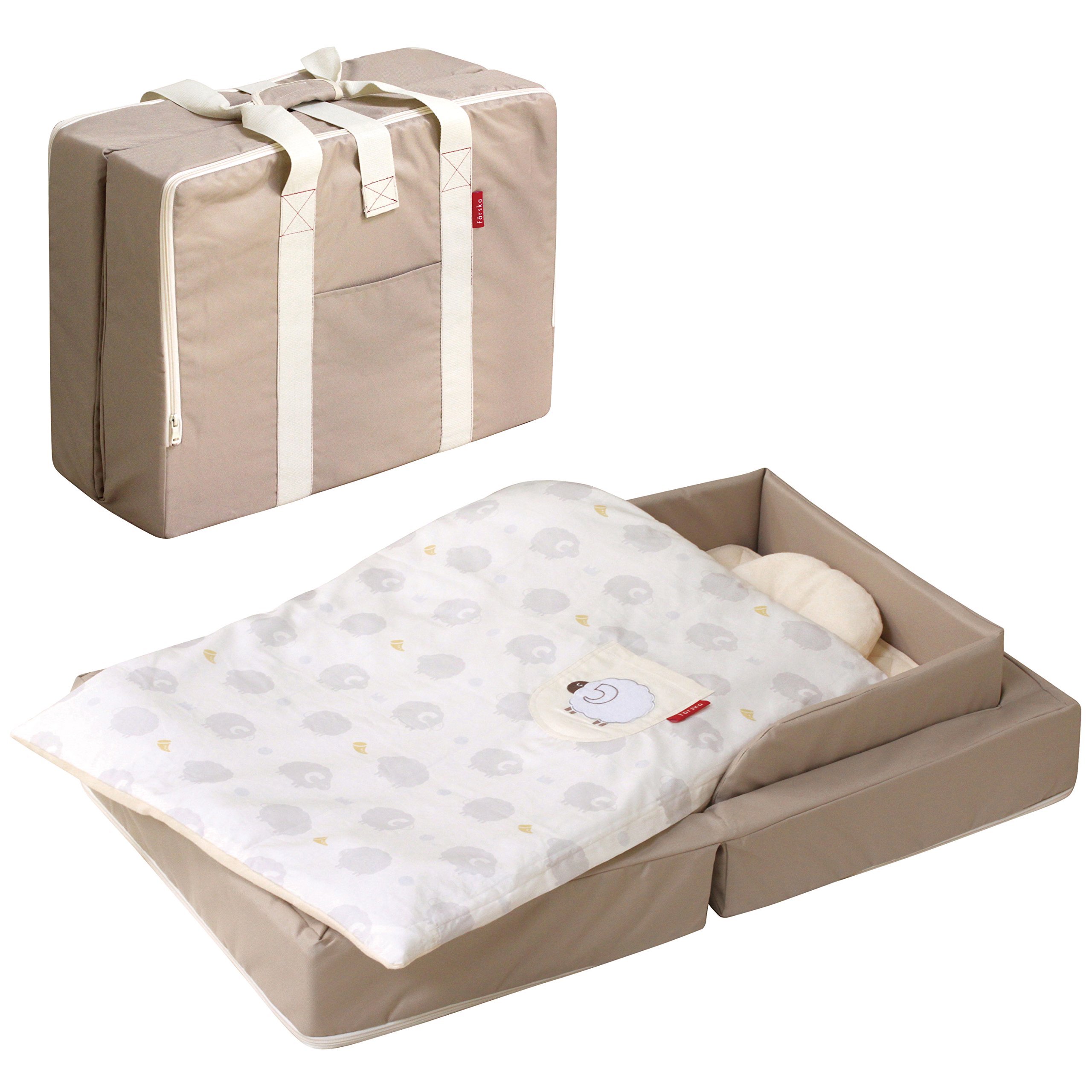 Amazon.co.jp: ファルスカ farska コンパクトベッド フィット ベージュ  