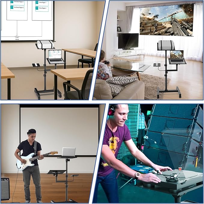 Soporte Móvil para Proyector GSOW, 2 Estantes, Ajustable miniatura 7