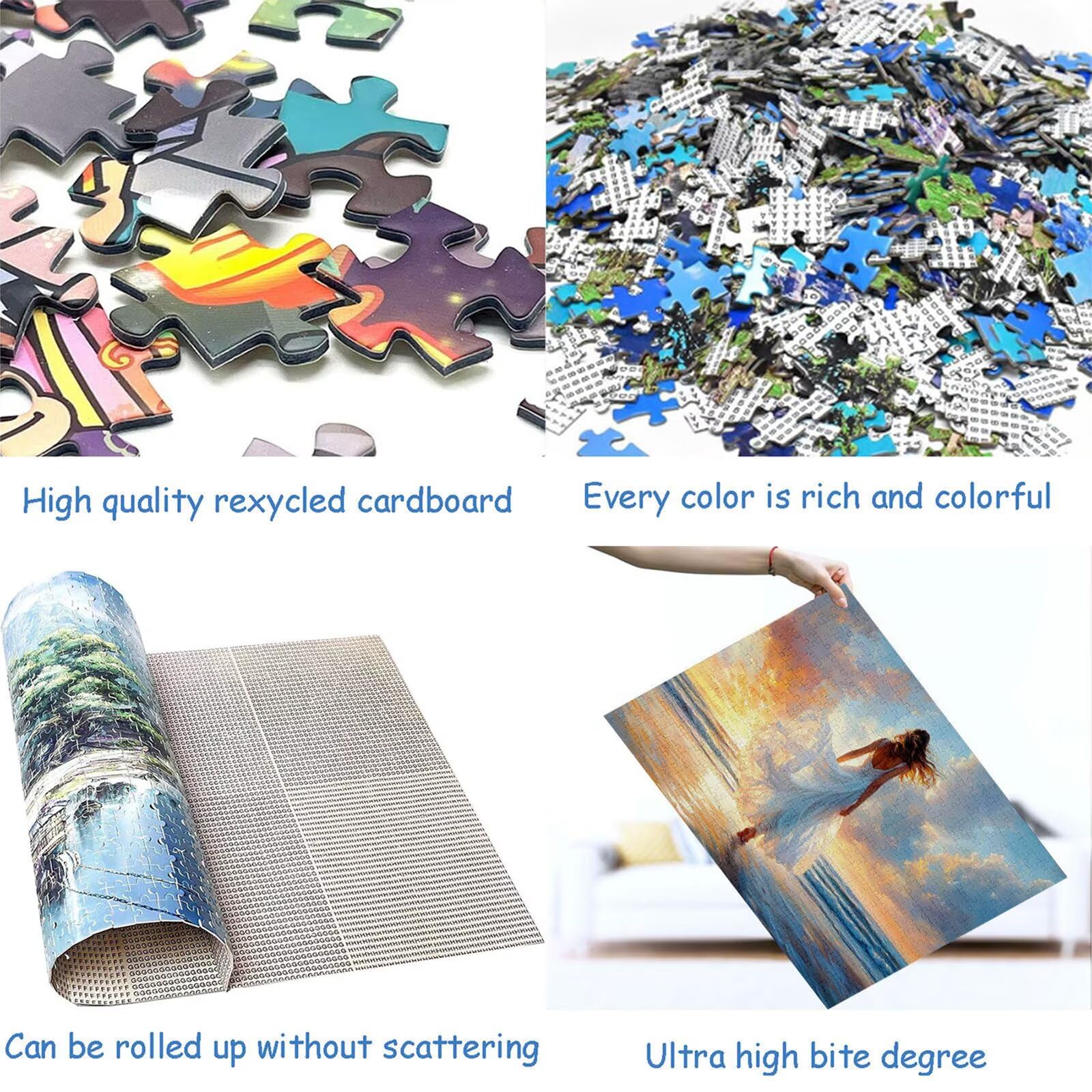 Puzzle 4000 elementów plaża puzzle dla dorosłych kobiet 141 x 87 cm unikalne rzemiosło klasyczne 3D drewniana układanka do rodzinnych gier biznesowych, układanka do samodzielnego wykonania nawet do