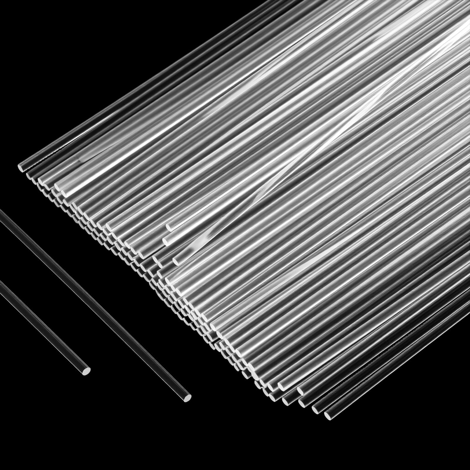 120 bastoncini piatti trasparenti per cupcake, 20 cm, diametro 2 mm, in acrilico trasparente, striscia rotonda per torte, fai da te, decorazioni per feste, forniture per cioccolato, matrimoni
