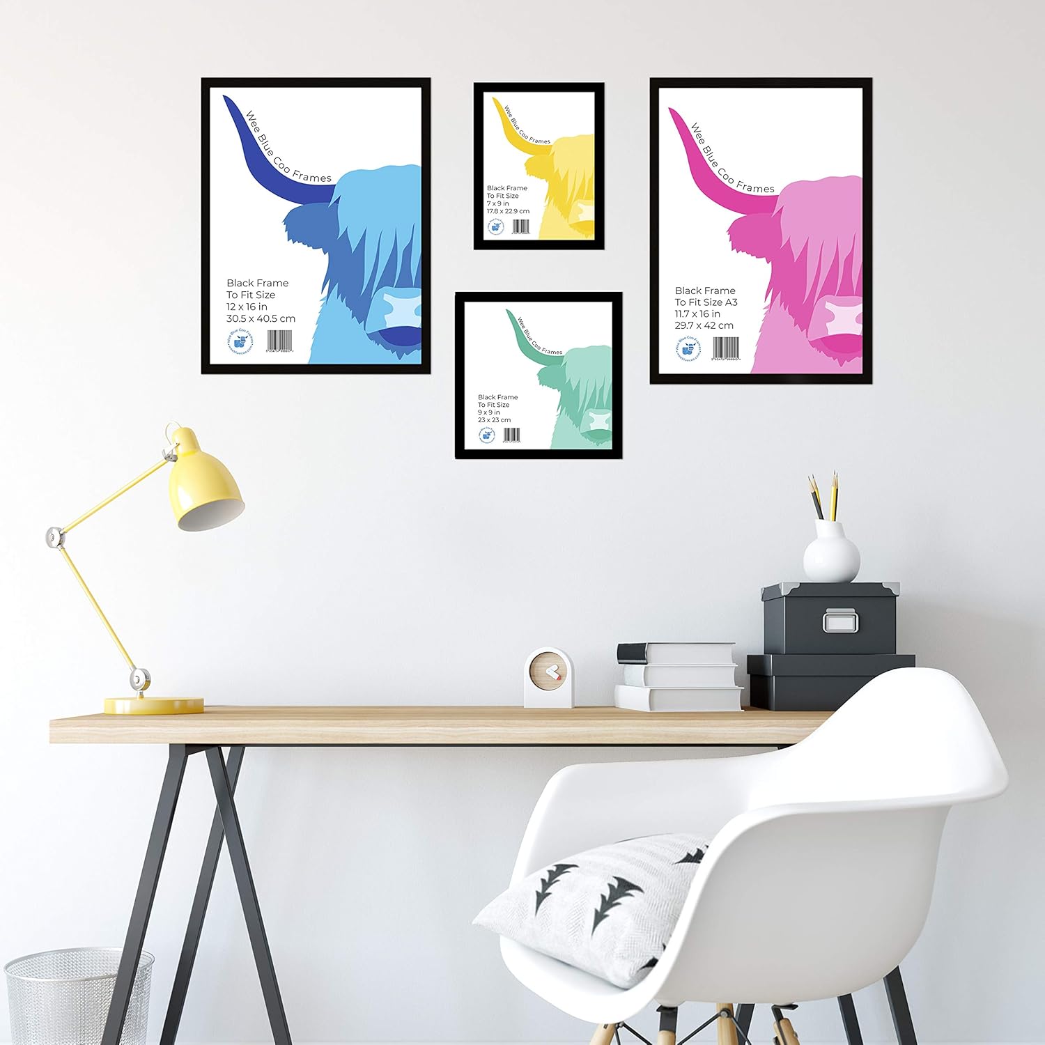 Wee Blue Coo A3 Light Oak Wooden Picture Frame 11.7 x 16.5 Inch (29.7 x 42cm) Acrylic Safety 'Glass' Photo Frame