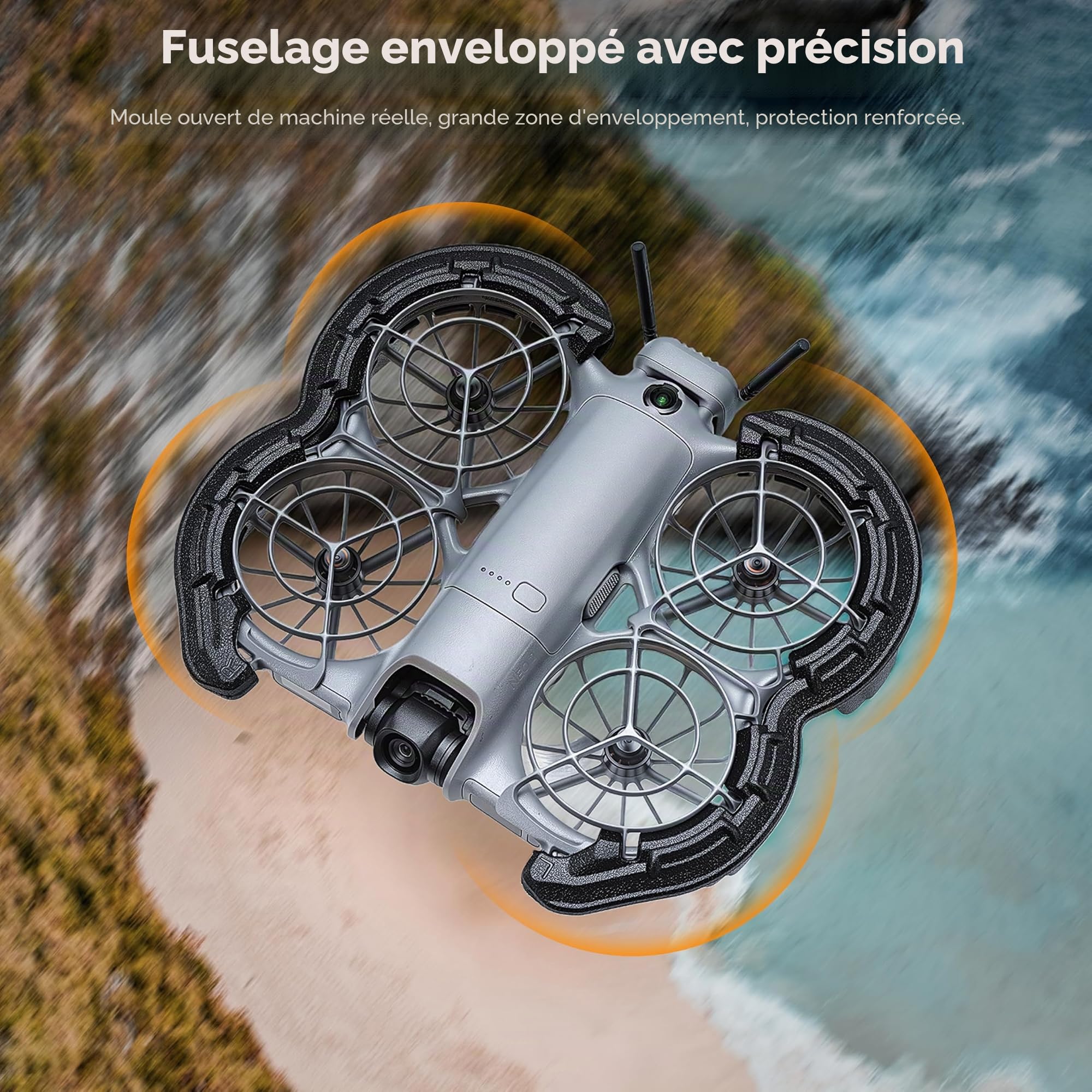 STARTRC Protège-hélice Neo 2 - Protection d'hélice EVA pour DJI Neo 2 - Couvercle d'augmentation de la hauteur pour DJI Neo 2 drone (noir)