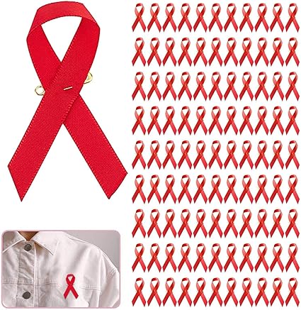 Lot De 100 Broches En Forme Ruban Rose Cancer Du Sein - Octobre Rose Satin Pré-Découpé Pour Sensibilisation - épingles (Blanc, Taille Unique