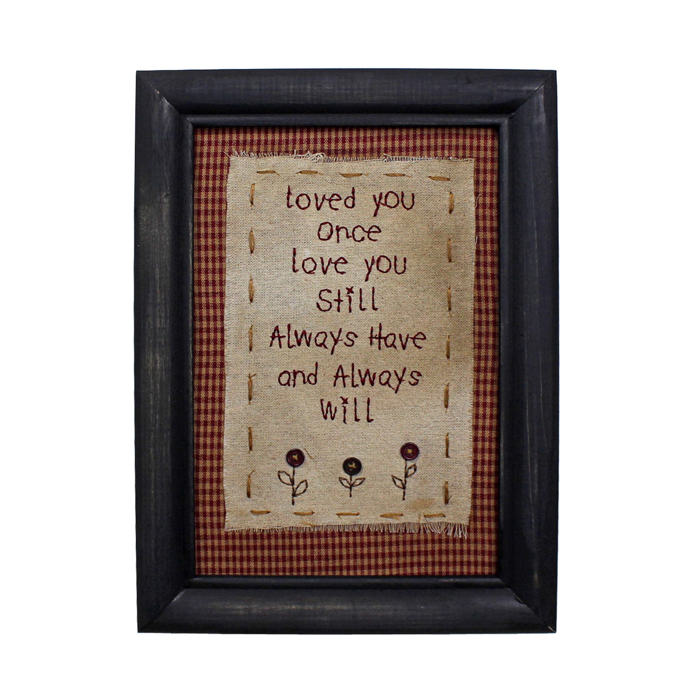 Cadre de couture Loved You Once message d'amour éternel déco vintage