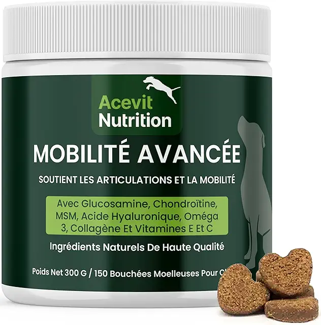 Anti-Inflammatoire Chien - 150 Bouchées Articulations Naturelles Glucosamine Chondroïtine