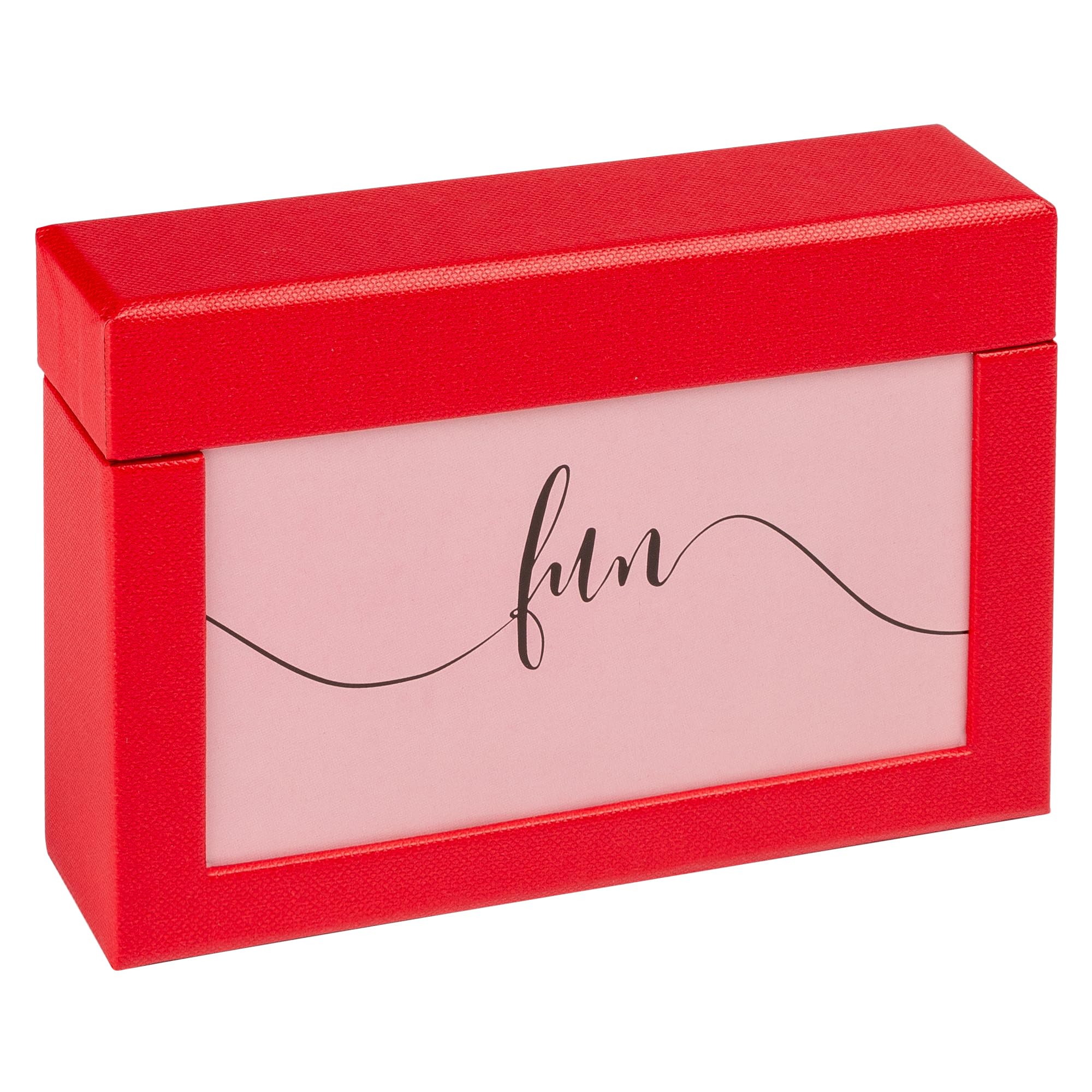 walther design Aufbewahrungsbox für 100 Fotos 10x15 cm, rot, FB-116-R, Fotobox Fun