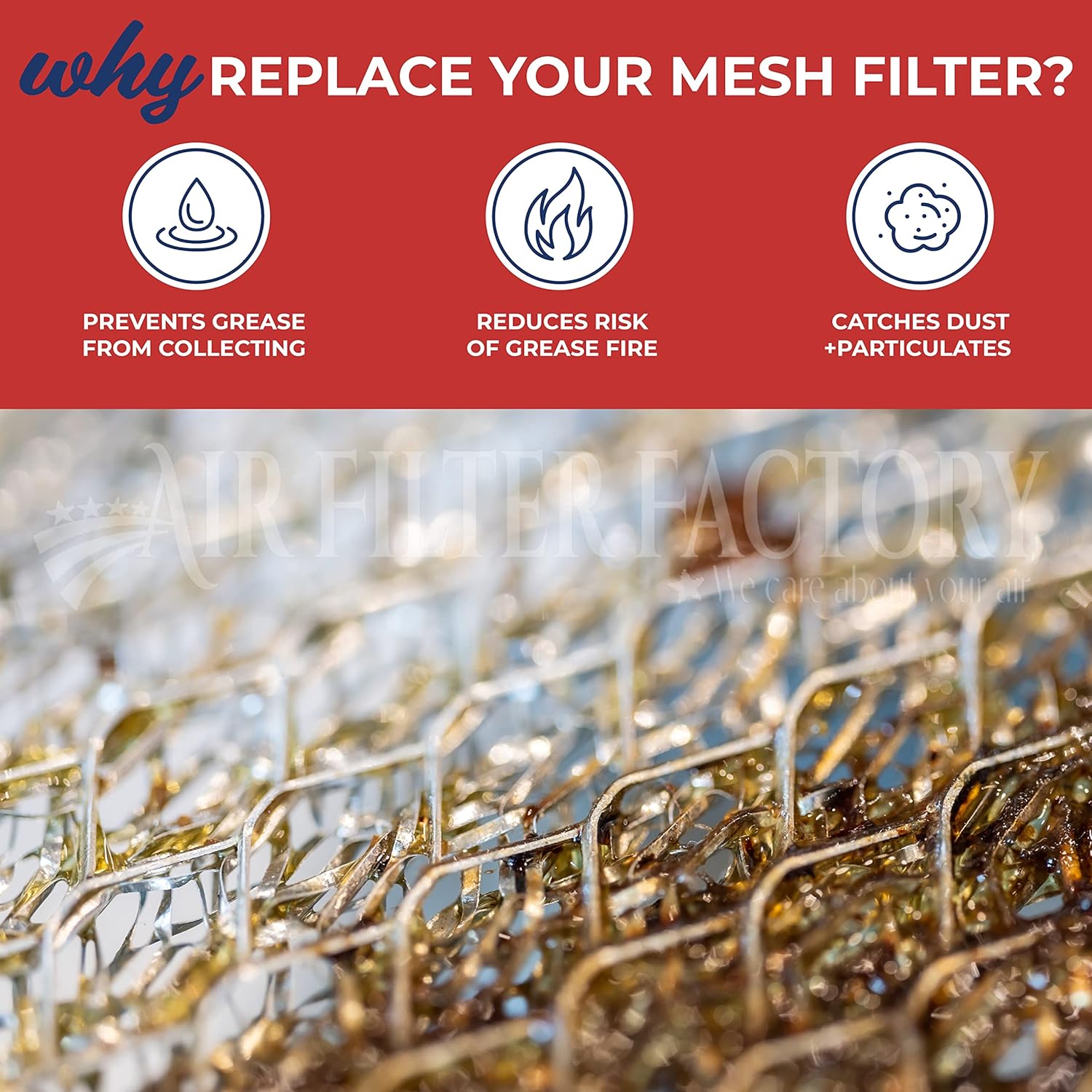 Air Filter Factory 6-1/8 x 23-3/8 x 3/32 Inches Range Hood Aluminum Grease Filters 2-Pack