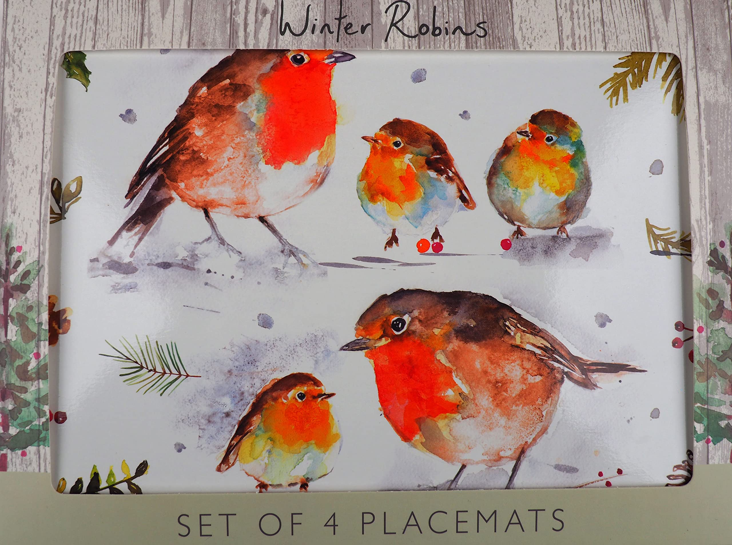 Wrendale Designs Set Of 4 Winter Woodland Christmas Napkins - View #4