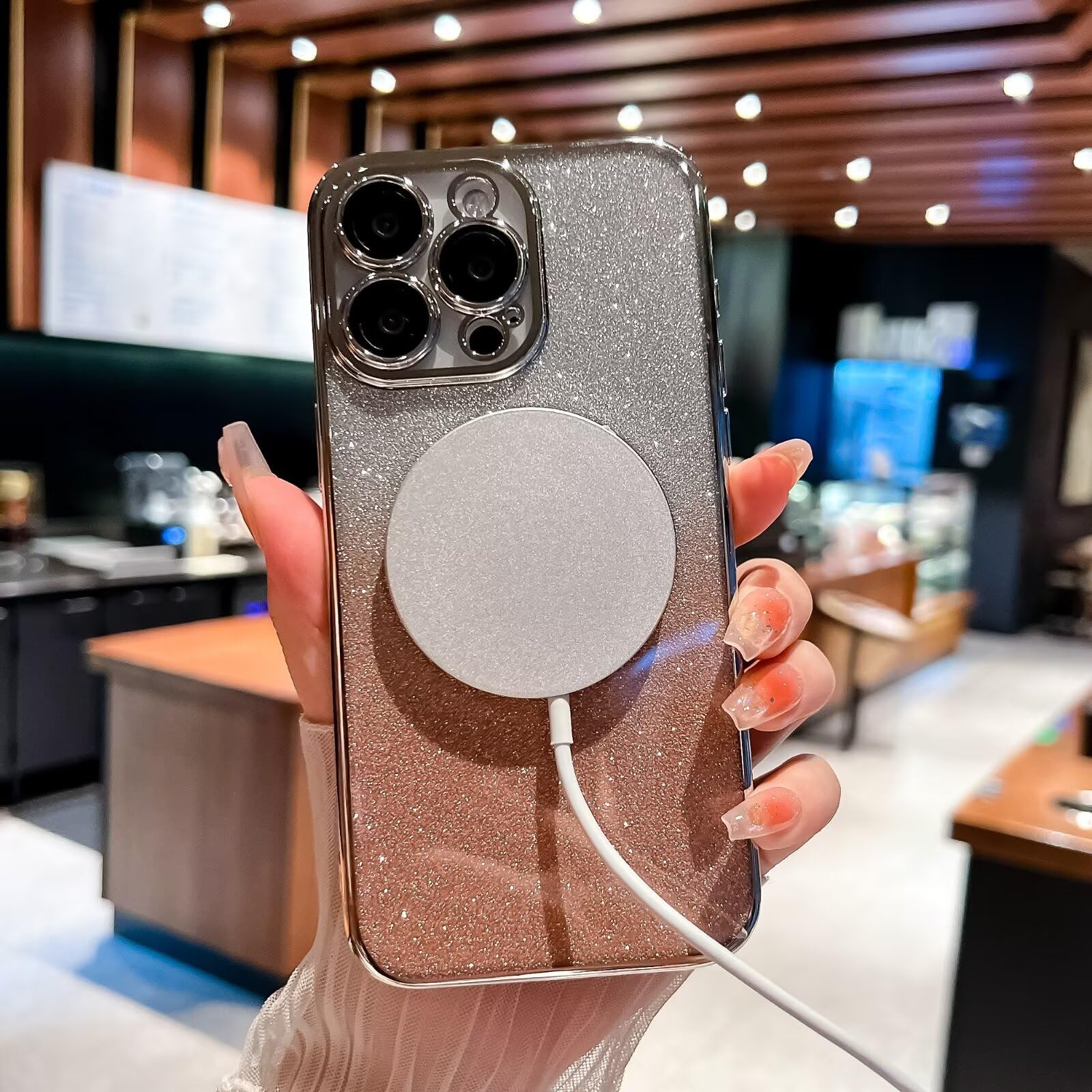 ATISIJIE Cover Glitter per Google Pixel 9 Pro XL,Custodia Brillantini per Paraurti Protettiva Antiurto Carino Scintillante con Donne e Ragazze per Google Pixel 9 Pro XL Viola chiaro