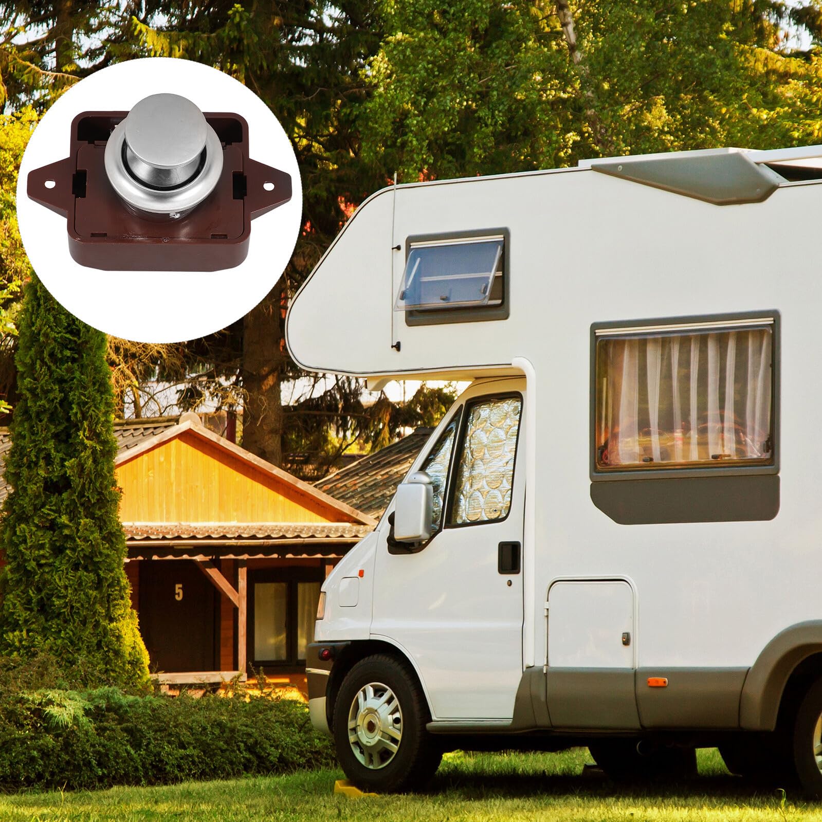 4 Stück Teiliges Rv Schrankverschluss Schlüssellosem Druckknopf Geräuschlosem Camper-riegel Flexibler Montage für Wohnmobil Caravan Boot Lautloser Verschluss