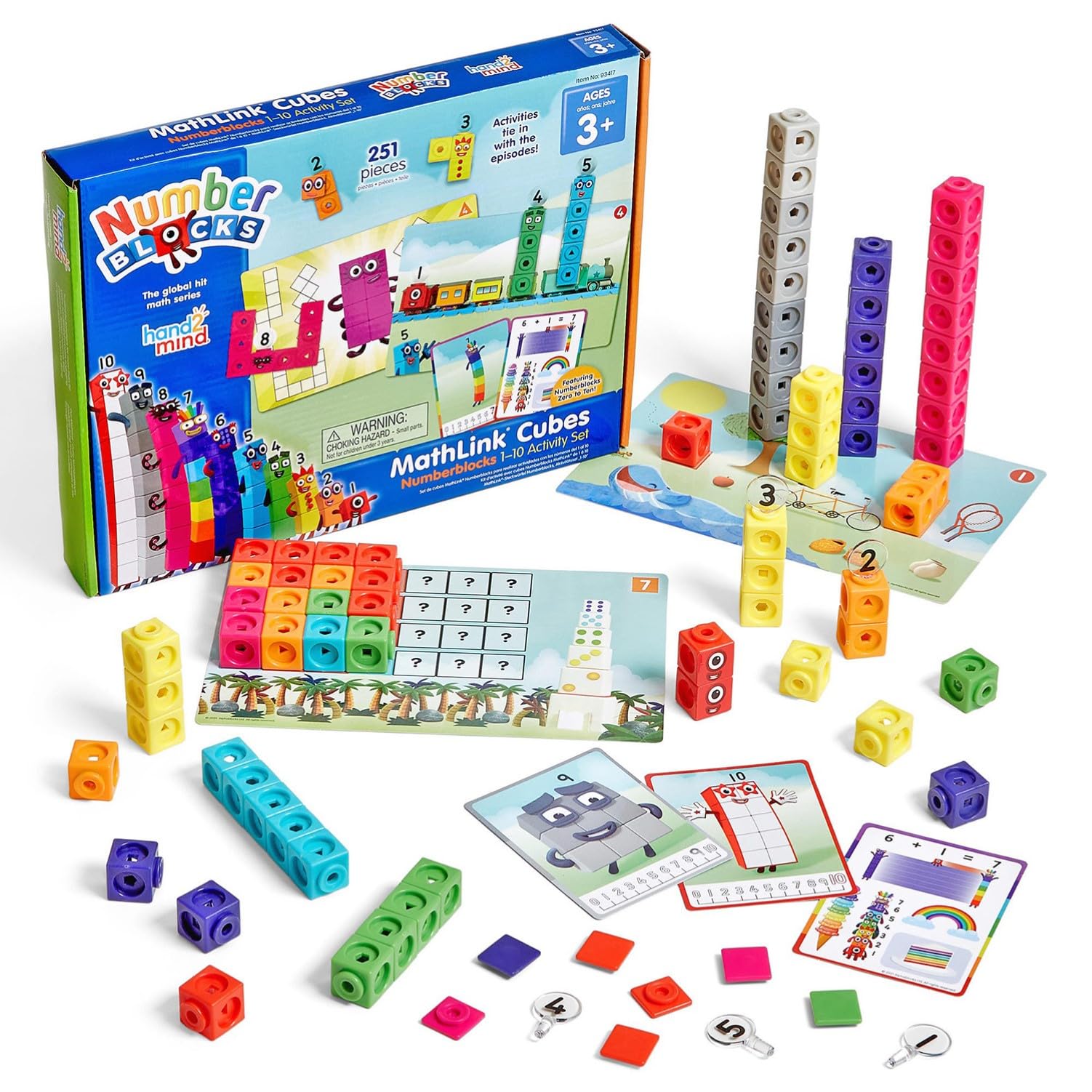 NumberBlocks MathLink Cubes ナンバーブロックス 1-10 キューブ 100個入り アクティビティセット 算数おもちゃ 日本語ガイド付き 93417-J 正規品 ワンサイズ商品画像