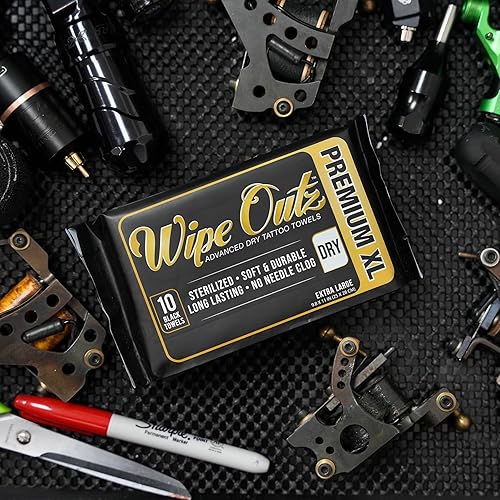 Miniatura 7 de Wipe Outz Toallas de tatuaje extragrandes DRY  Toallitas de tatuaje premium para durante el cuidado posterior de tatuajes, Pmu y tatuajes  Toallitas