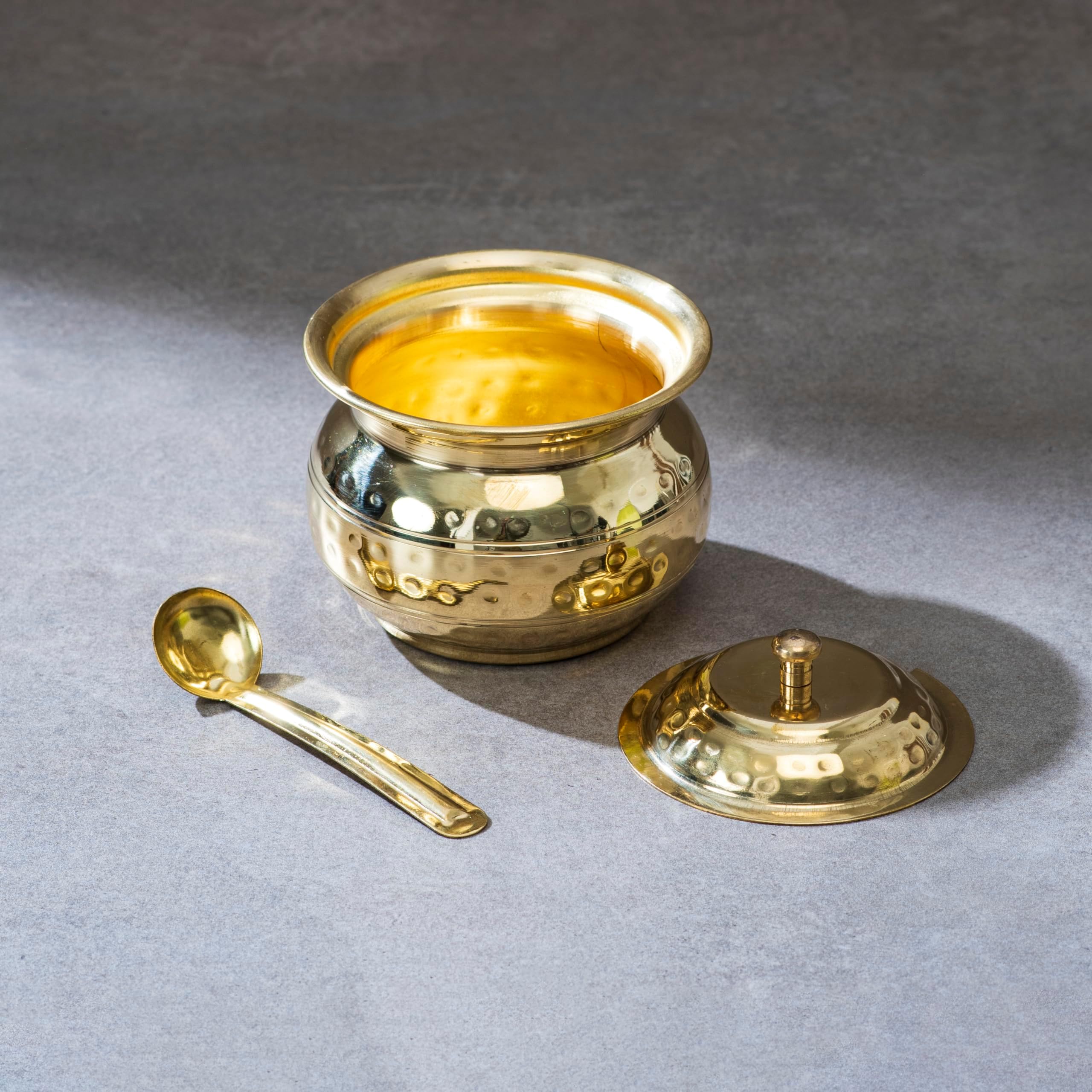 PTAL Brass Masala box Masala Dani Spice Box Set for Kitchen