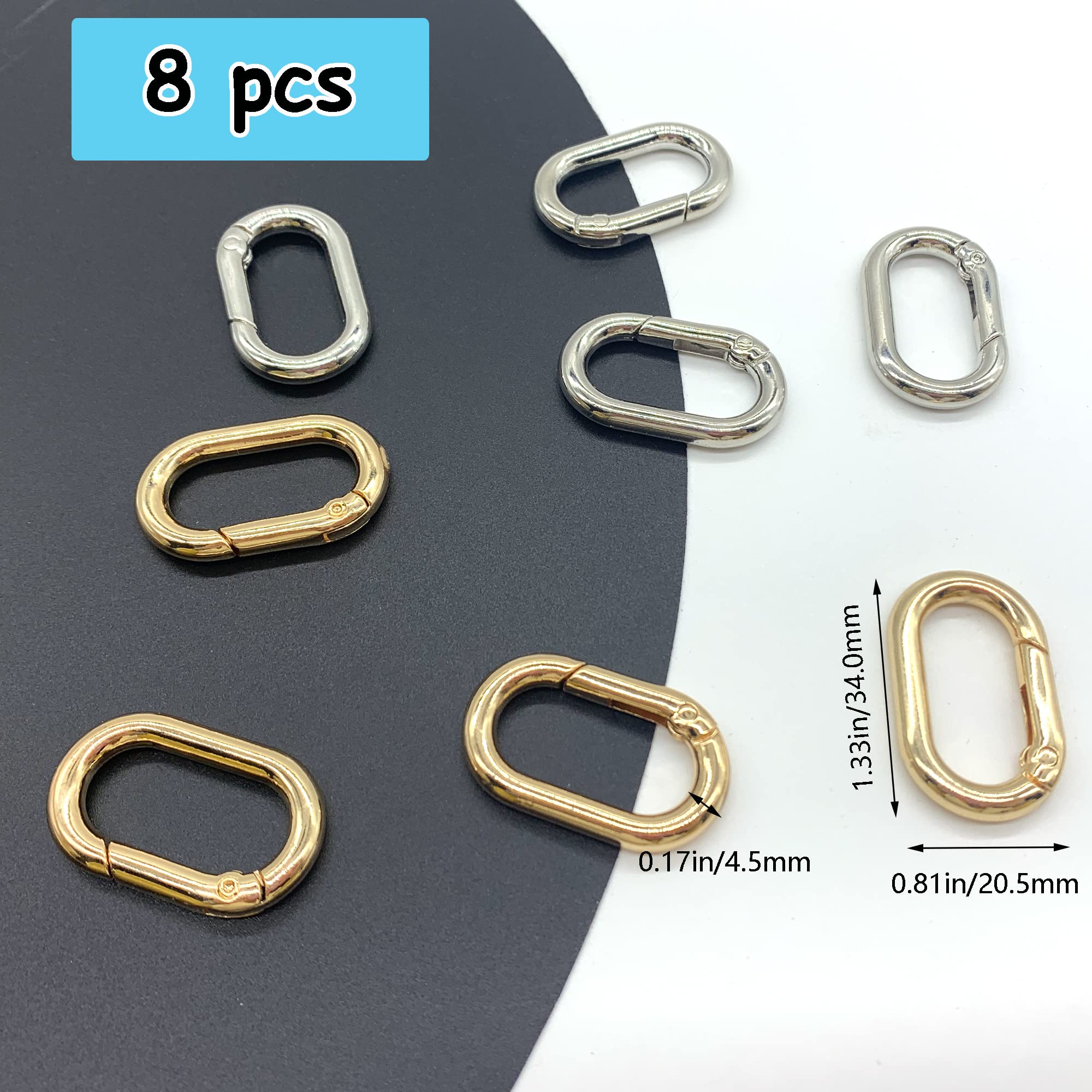 Messing Karabinerverschluss Oval Mit Federverschluss – 11 Mm, Für Riemen, Taschen, Gürtel & Lederarbeiten