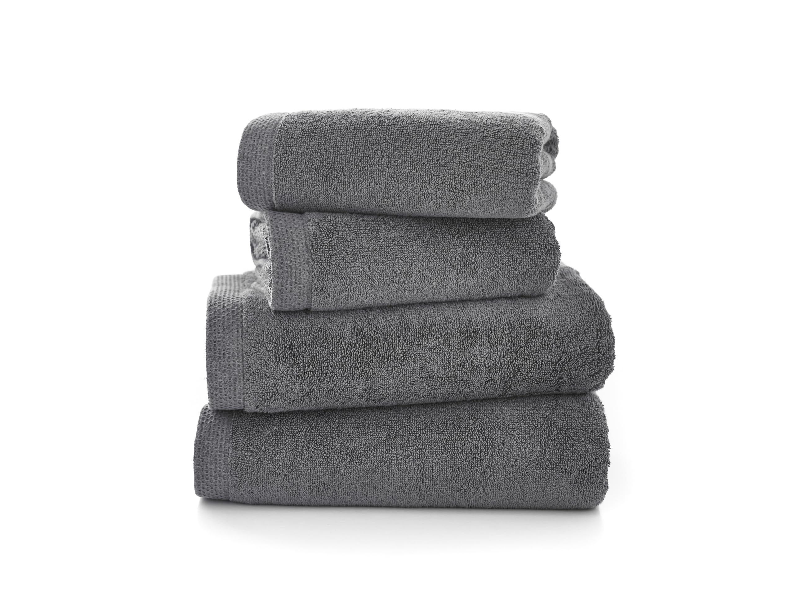 The Lyndon Company Unisex Charcoal Luxury Premium Heavy Quality Egyptian Spa Super Soft Bathroom Towels In