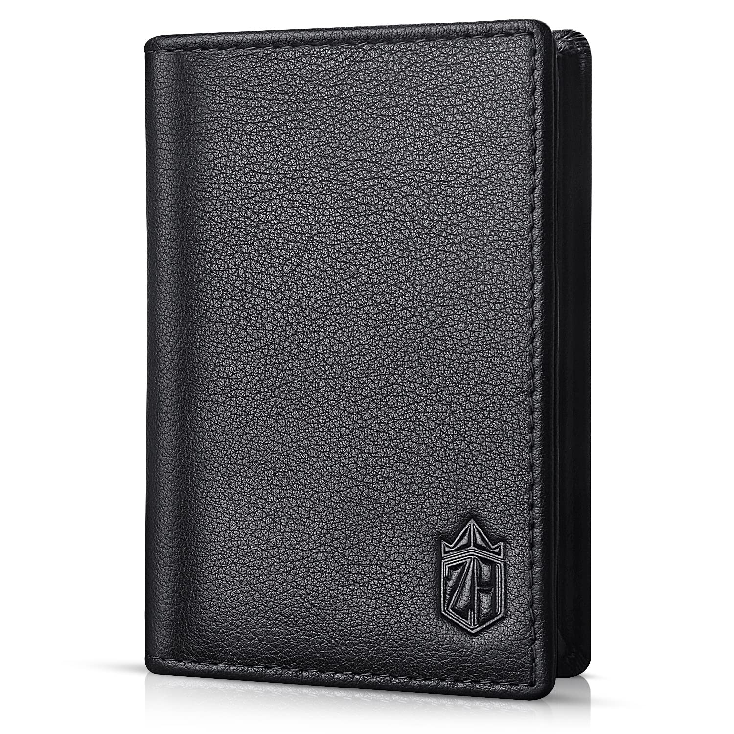 Zitahli Minimalist Card Wallet for Men, Genuine Leather Ultra Slim RFID Mens Wallet Large