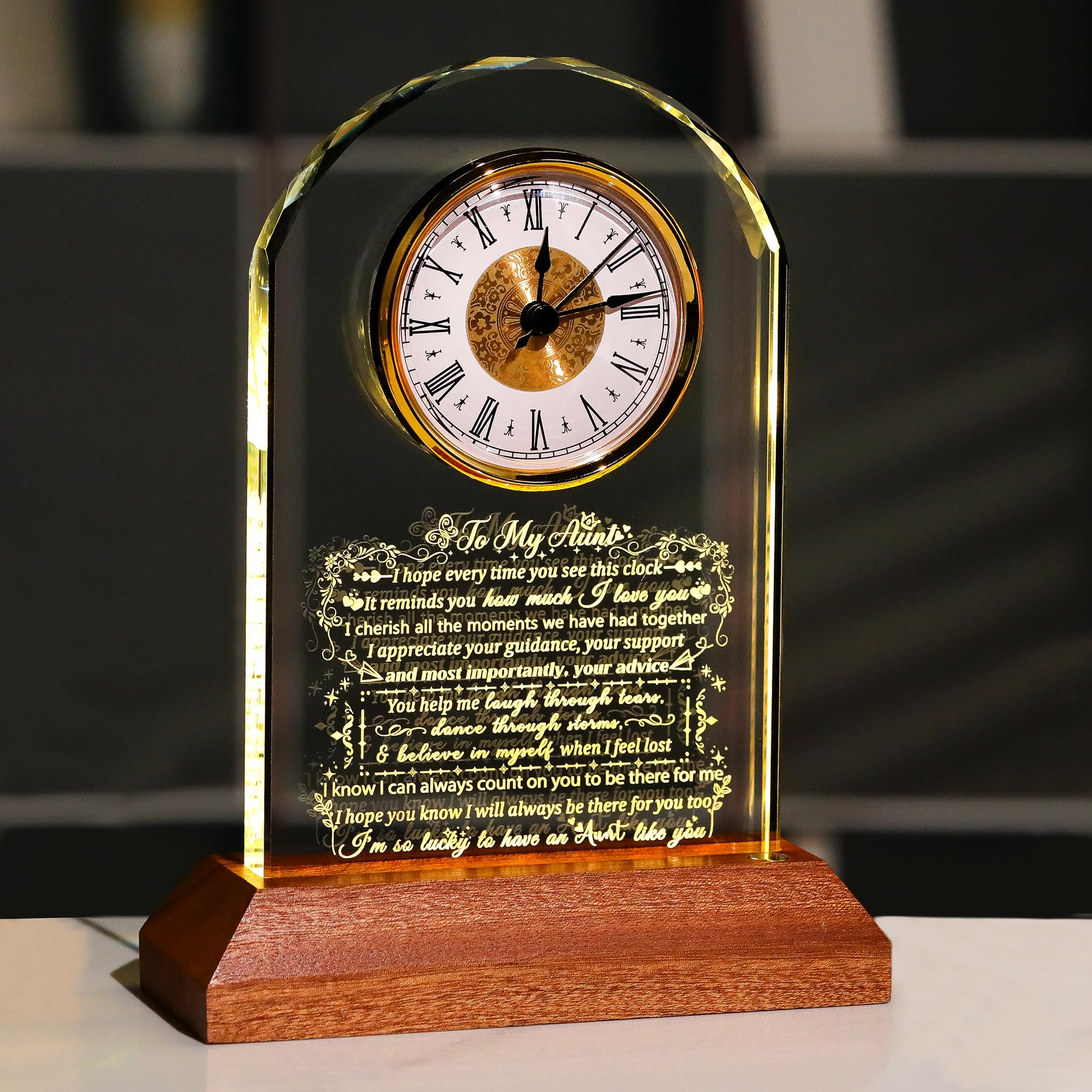 Ornalrist Glass Clock Keepsake