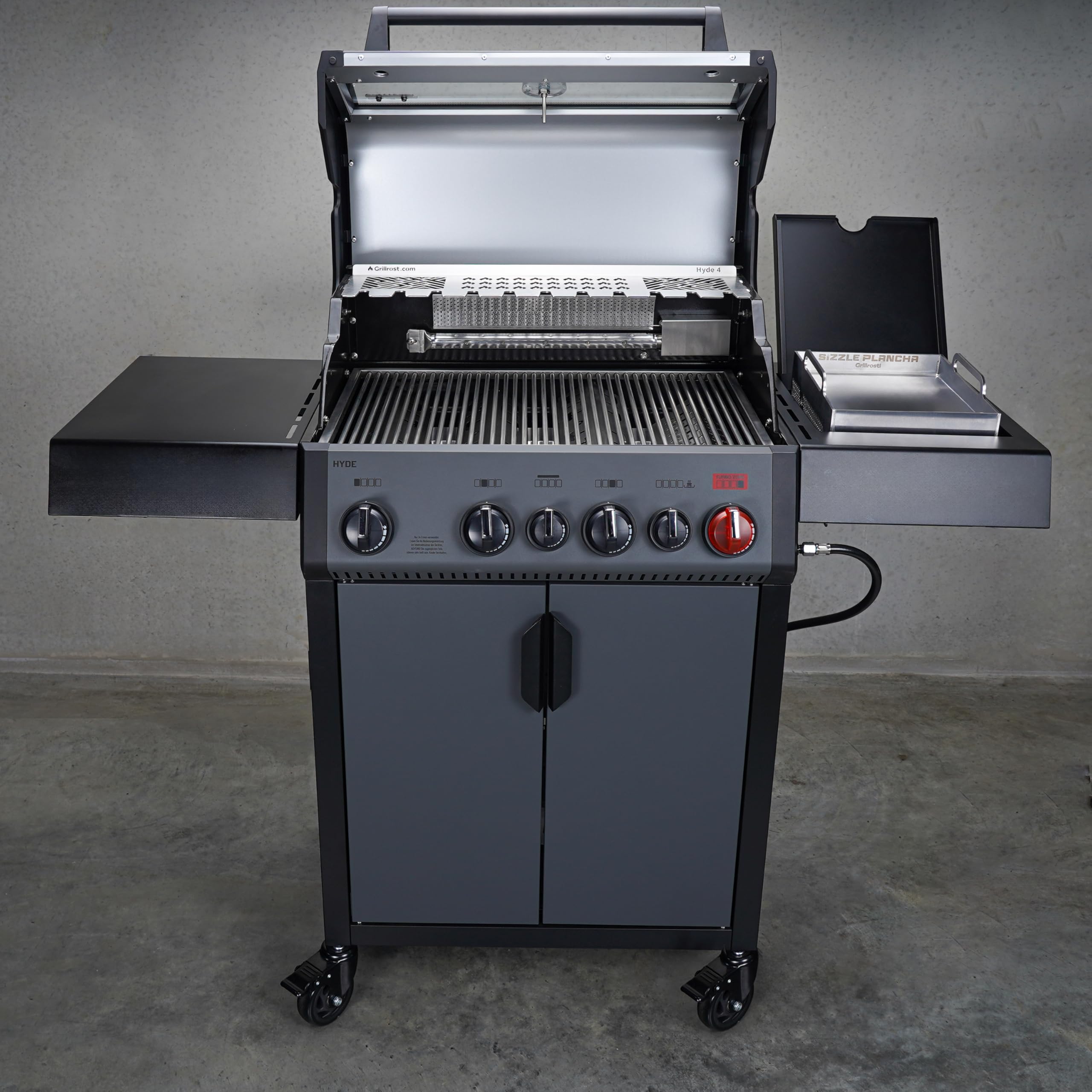 Grillrost.com Das Original Premium Ersatz-Rollen mit Schraubgewinde - passend für Burnhard, Char Broil und Enders