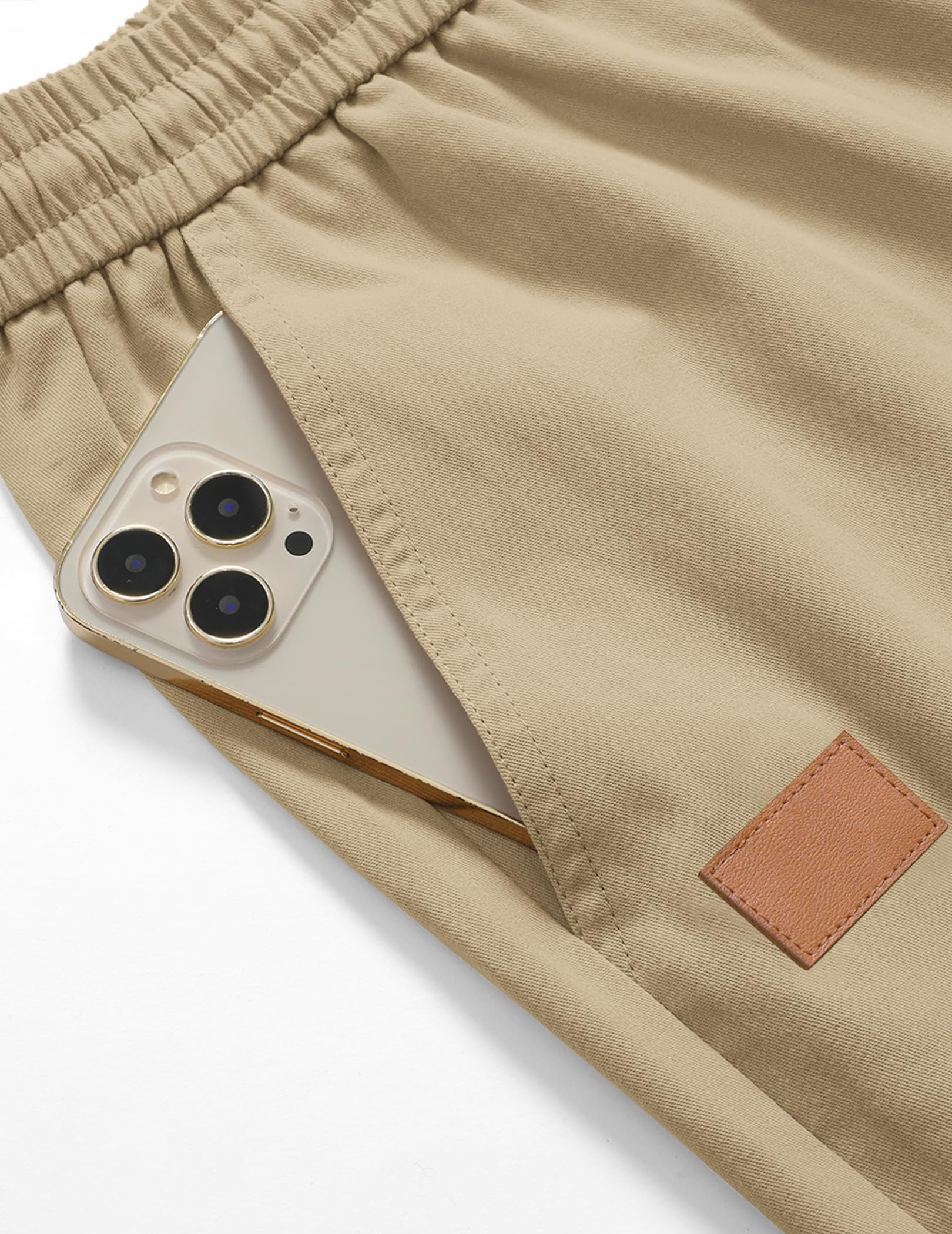 TARAINYA Pantaloni Uomo Cotone Jogging Chino Cargo con Tasche Laterali Coulisse Vita Elastica Casual