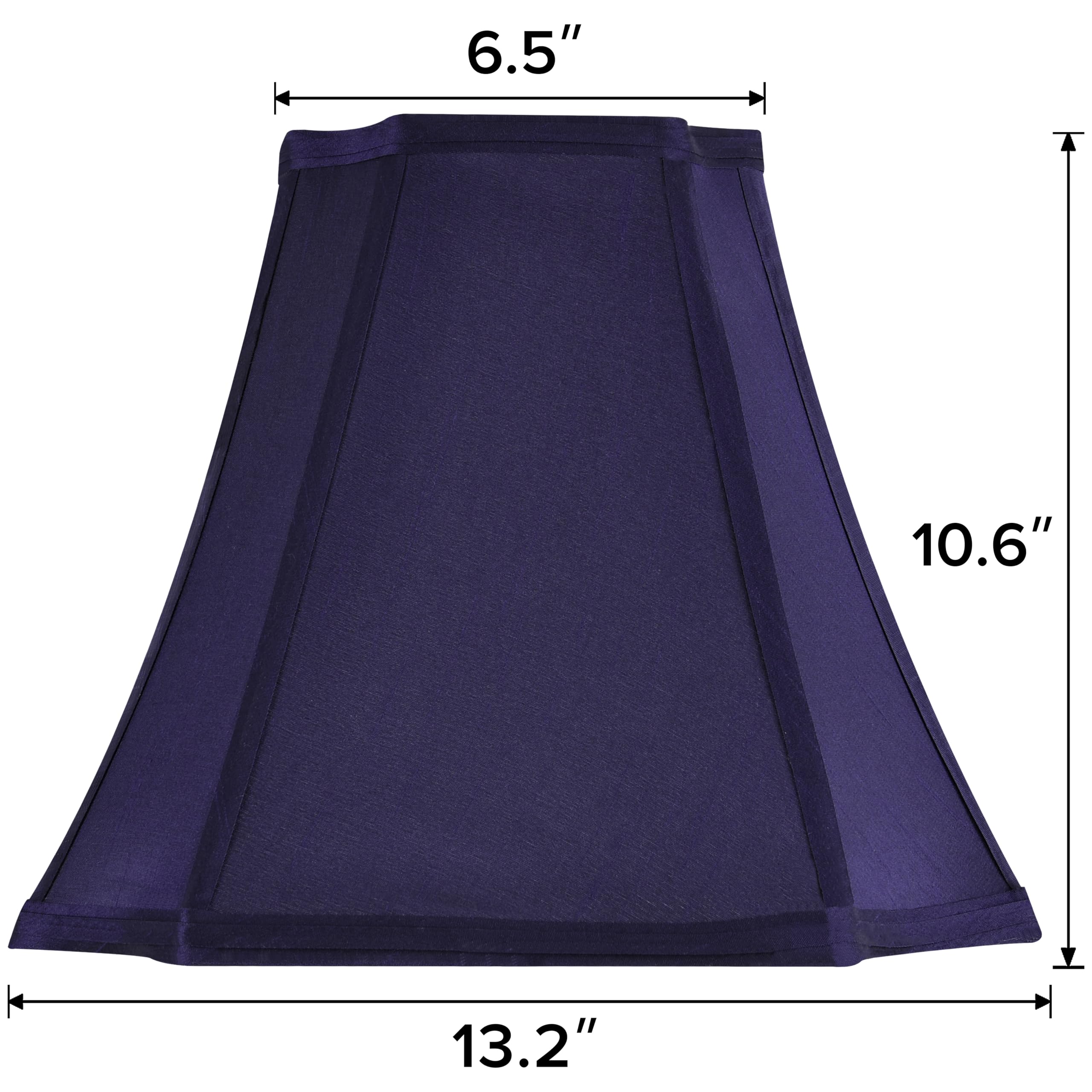 GO&SO Square Cut Corner Lamp Shade for Floor and Table Lamps, 6.5x13.2x10.6