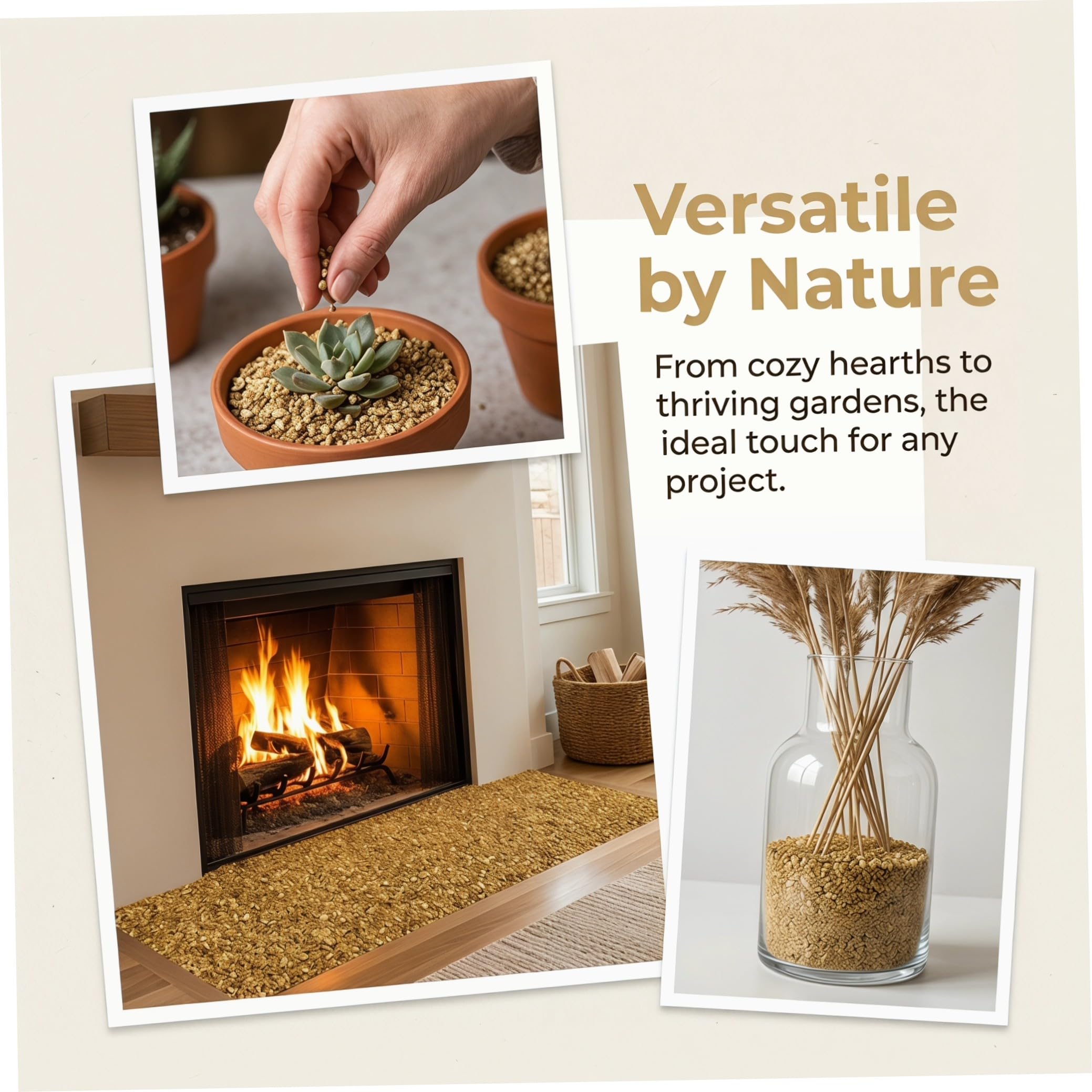 Granuli di Vermiculite per Riempimento Vasi with proprietà Drenanti e Aeranti e Coltivazione di Piante e Funghi per Giardinaggio Interno ed Esterno