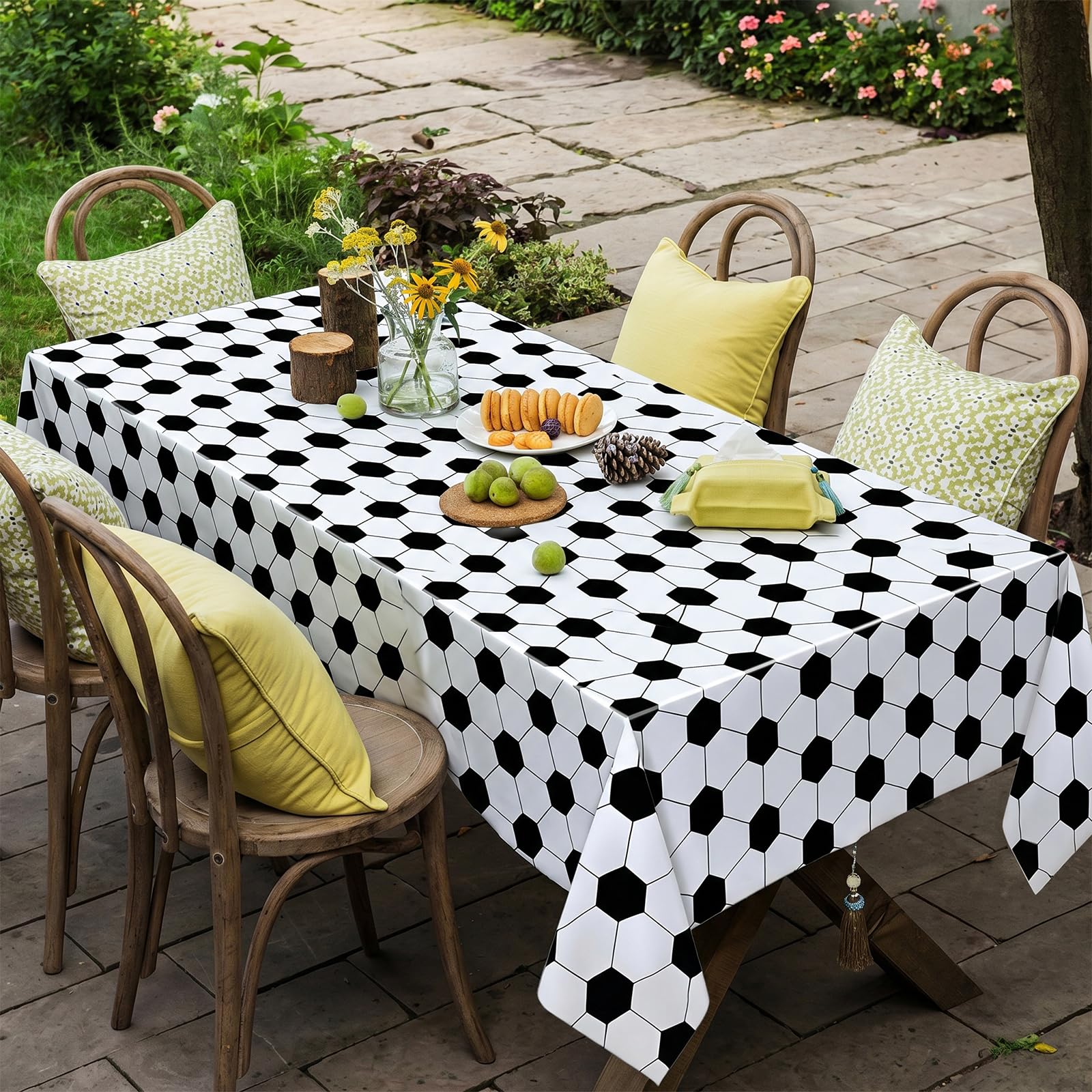 2 pezzi Tovaglie Compleanno Calcio Decorative, Decorazione Compleanno Calcio Impermeabile Antisporchimento, Tovaglia Tema Sport Festa Compleanno, Eventi Sportivi Decorazione Sala Pratica