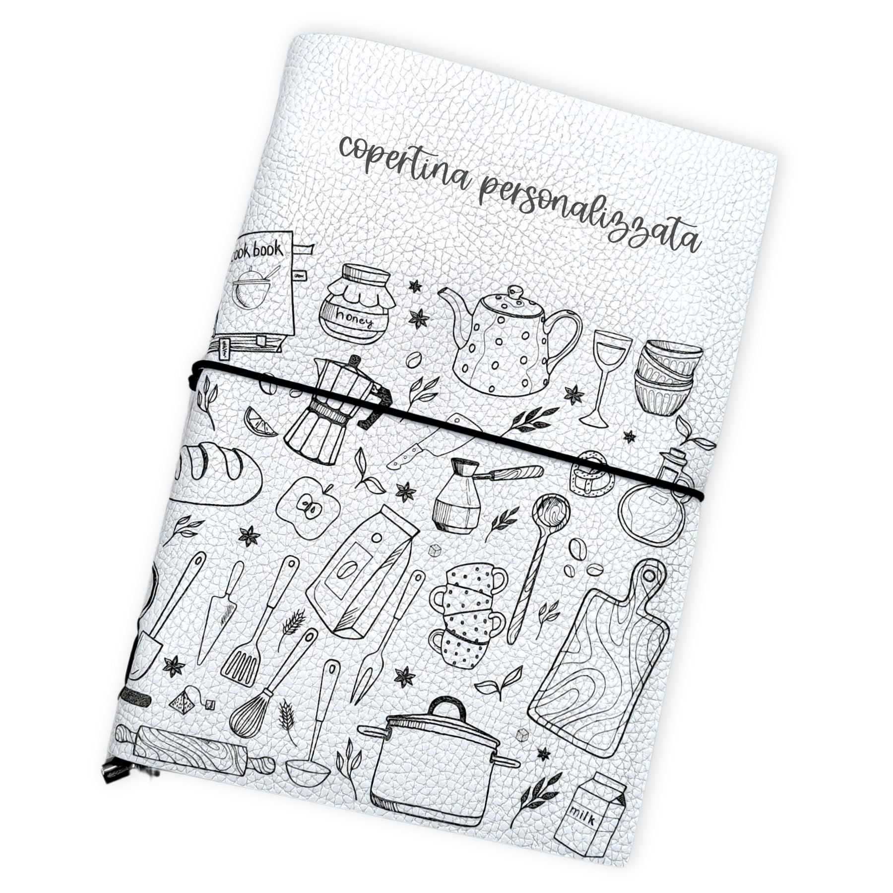 Il mio ricettario Personalizzabile da scrivere con copertina in pelle - A5 | Stile Midori, con 3 quaderni per scrivere e organizzare le tue ricette | Idea regalo per nonna, mamma, amiche e amici