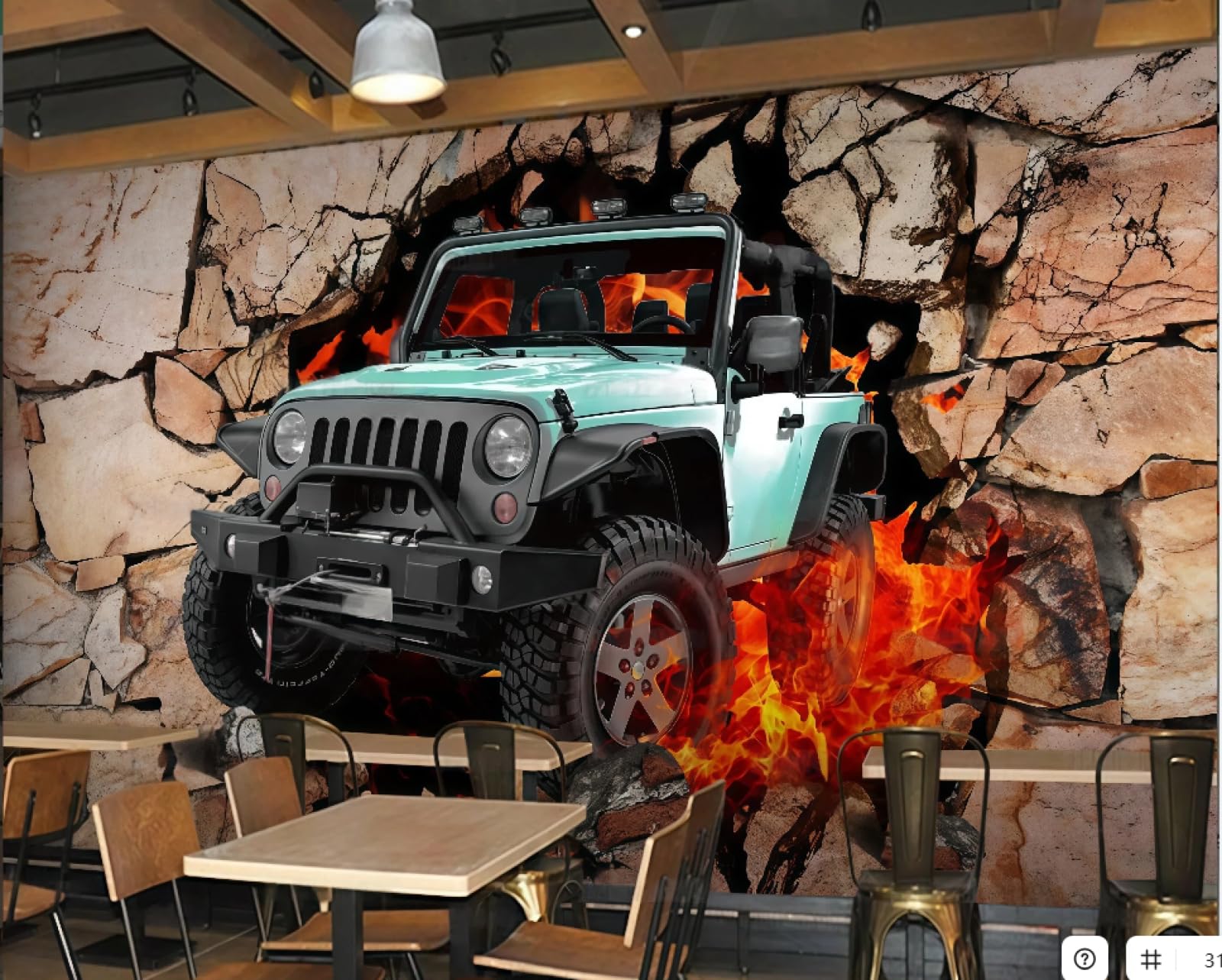 rskjdghshd Wallpaper Retro Nostalgic Three-Dimensional Tire Car Wall Theme Bar Western Restaurant Background Wall Mural Afternoon Tea Coffee Shop Wallpaper,3D,200x140cm