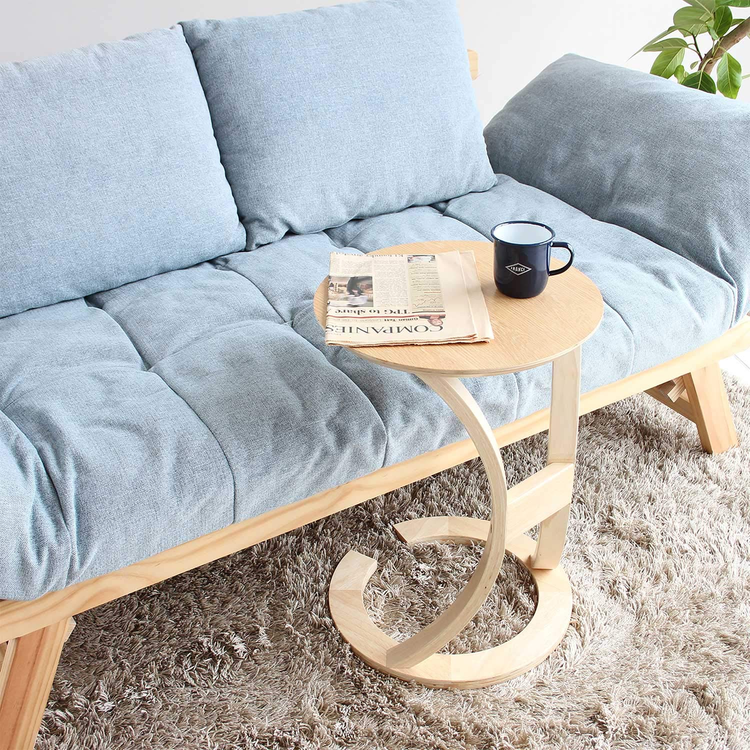 Amazon｜市場 サイドテーブル Lotus 幅40x奥行40x高さ56cm ブラウン 