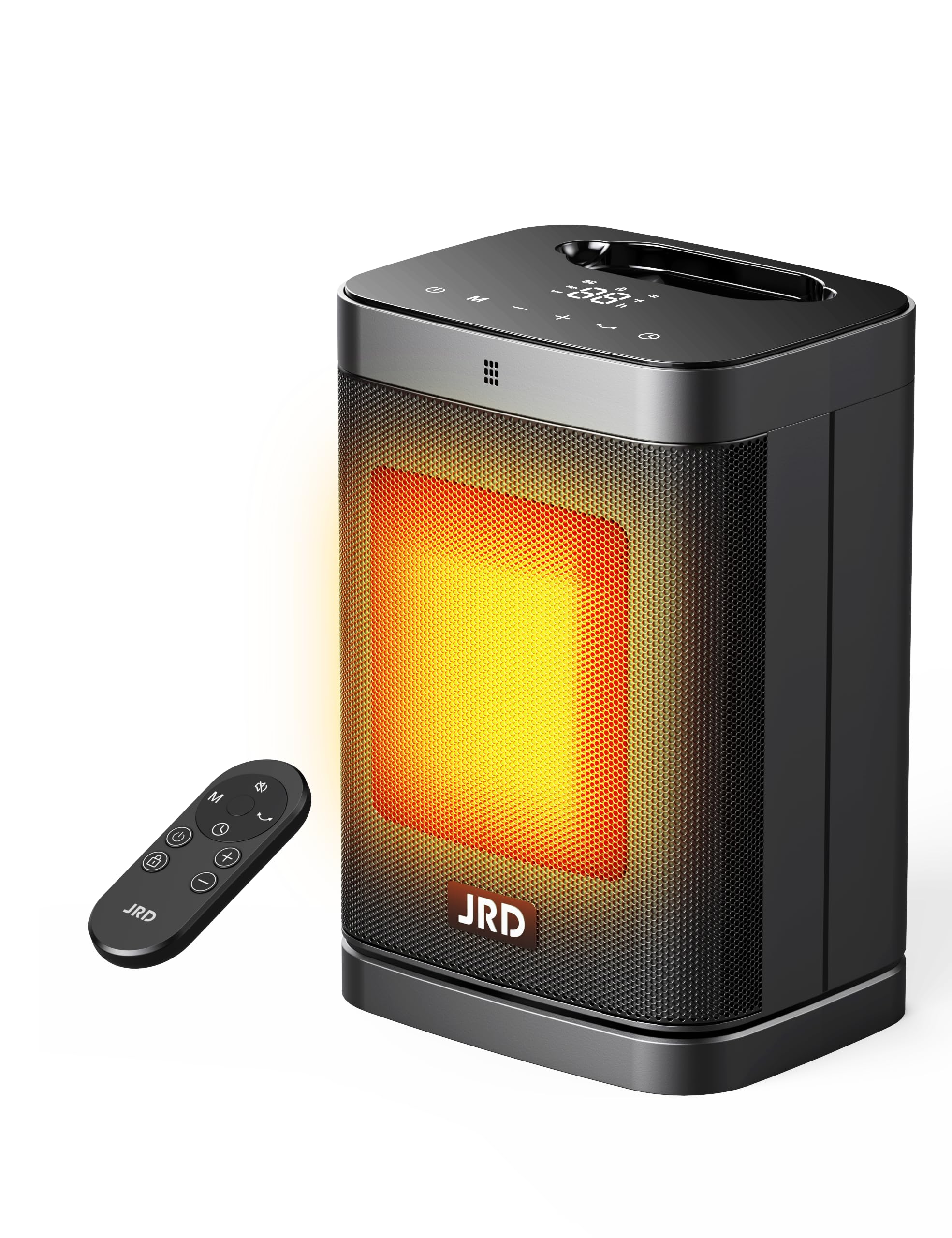 1500W PTC Space Heater Indoor with 80 Oscillation Thermostat 12h Timer Fast Heat Eco Mode Remote Small Quiet