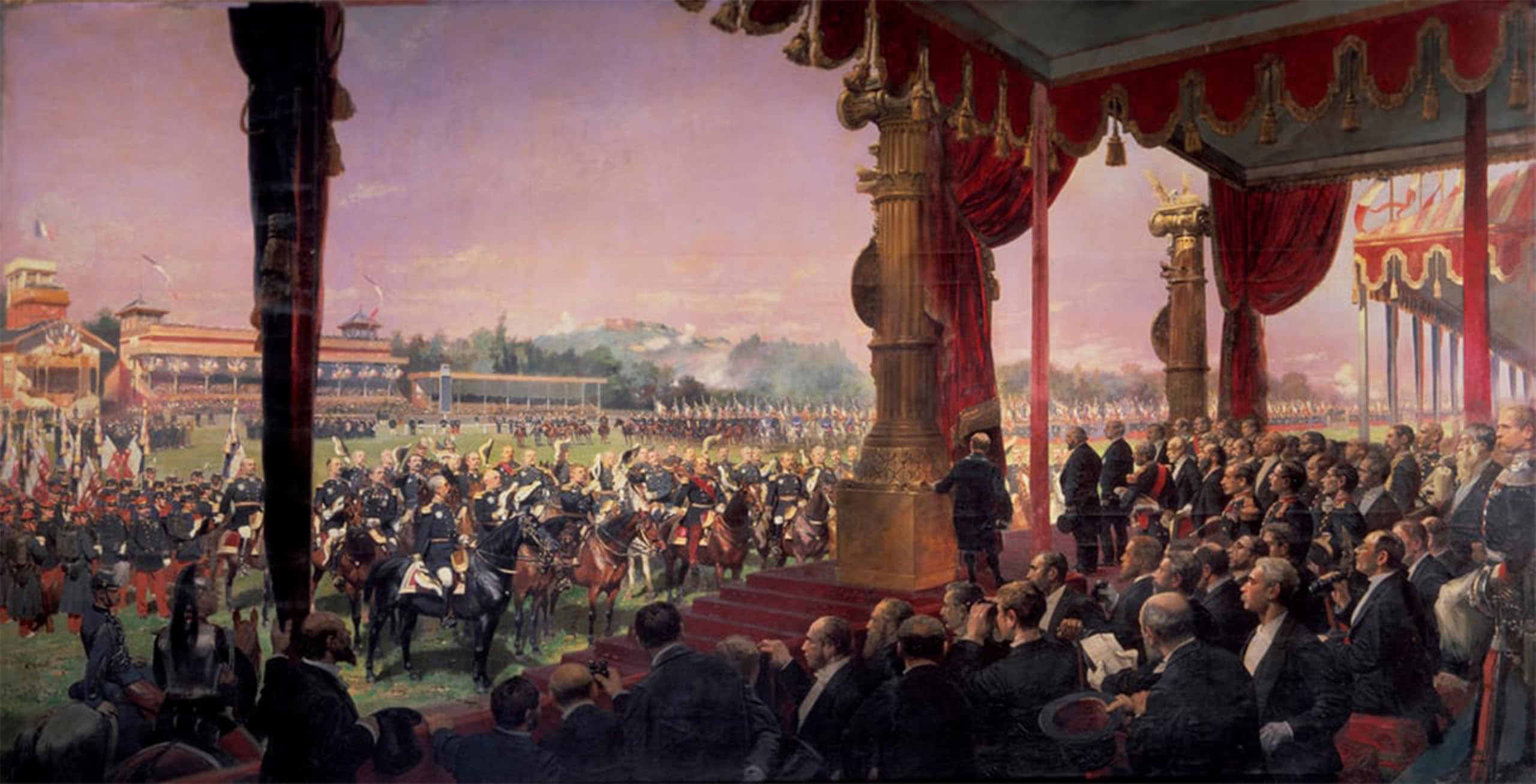 SERENDIPITP Abstract Painting Mural Print Picture Wall Decor Painting the Distribution of Flags At by Jean Baptiste Edouard Detaille Vintage Wall Artwork for Home Decor 60x90cm