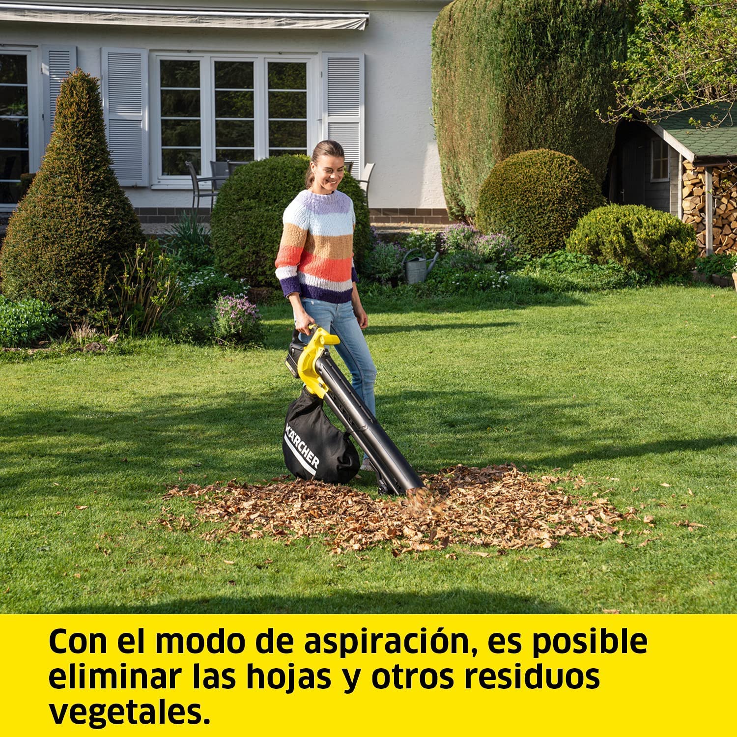 KÄRCHER 18 V Soplador Aspirador BLV 18-200 Battery, función de trituración, Velocidad de Aire: 200 km/h, Volumen de Bolsa: 45 l, Peso: 3,5 kg, Compatible con batería 18 V, batería no Incl.