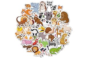 100pcs Wild Animals Stickers for Kids: Splash of Wildlife on Your Belongings