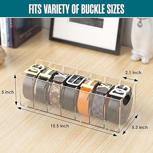 Miniatura 2 de Houseables Organizador de cinturón, soporte para cinturón, organizador de cinturón para armario, almacenamiento de cinturón, organizador de