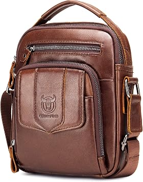 Bolso Bandolera Hombre Cuero Pequeño Bolso de Mano Bolsa de Mensajero Piel  Bolsa Cruzada Vintage Crossbody del Negocios Trabajo Casual,Cafe : Amazon.es:  Zapatos y complementos